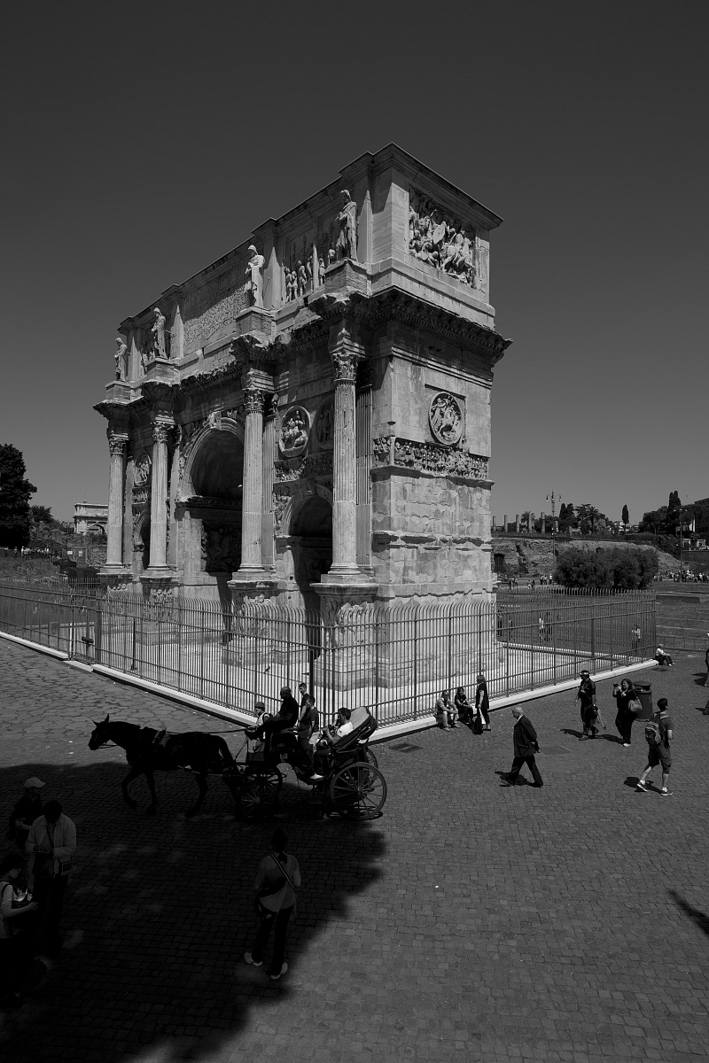 Sulla carrozzella Arco di Constantino, Roma