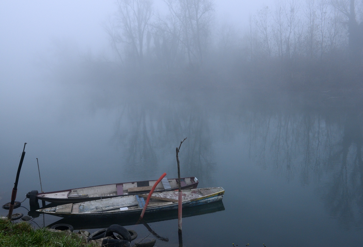 L'Adda avvolta nella nebbia