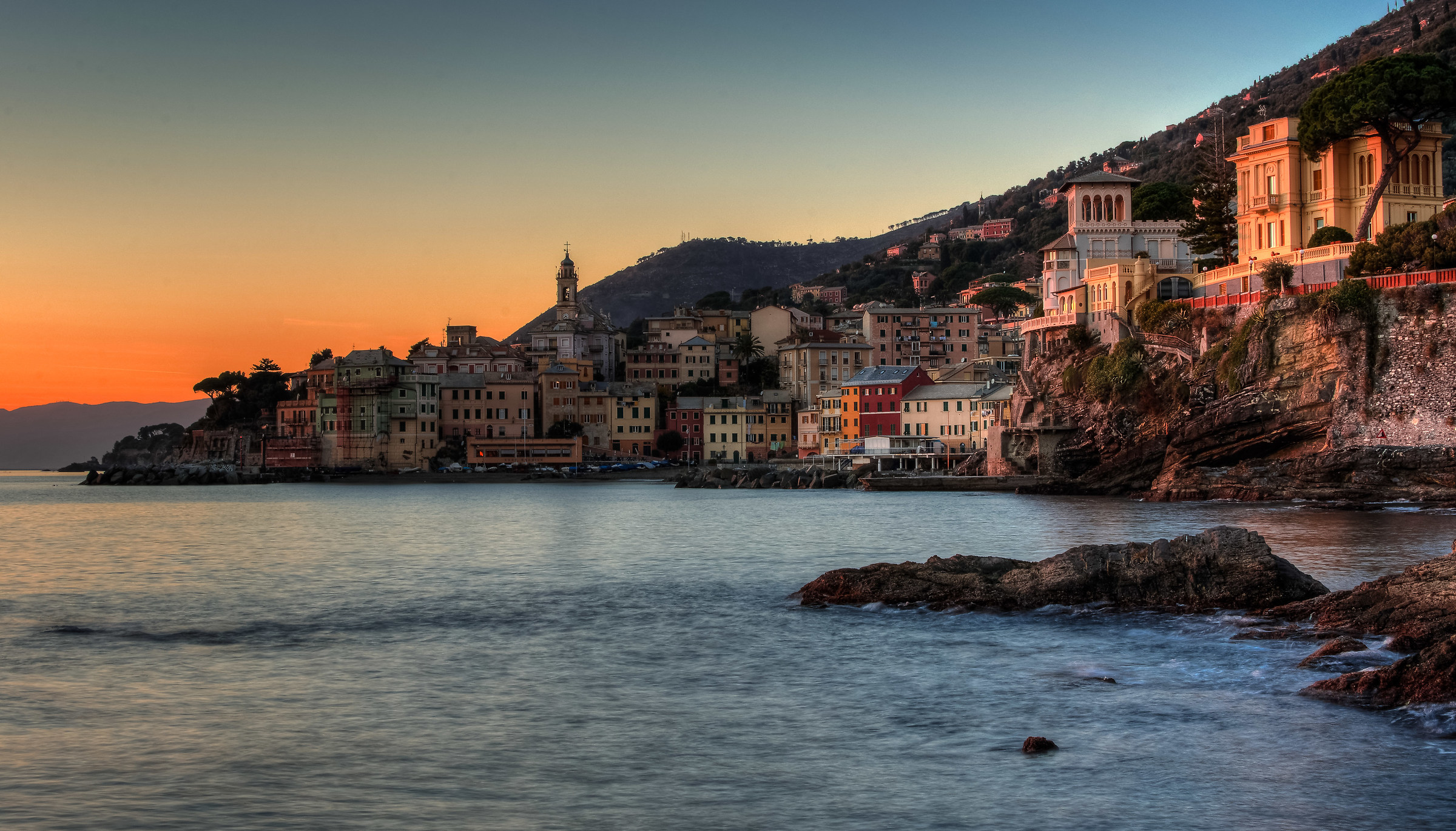 Bogliasco (Ge), bathed in sunset