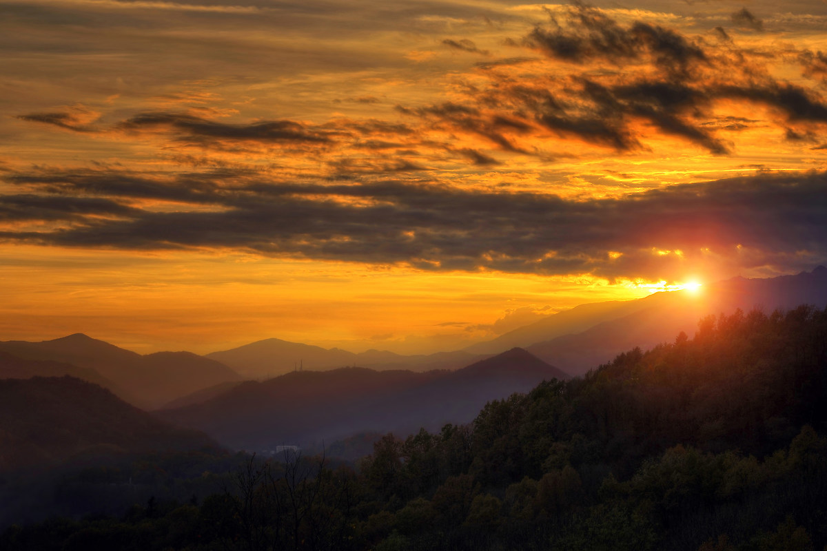 Sunset on the low Valsesia
