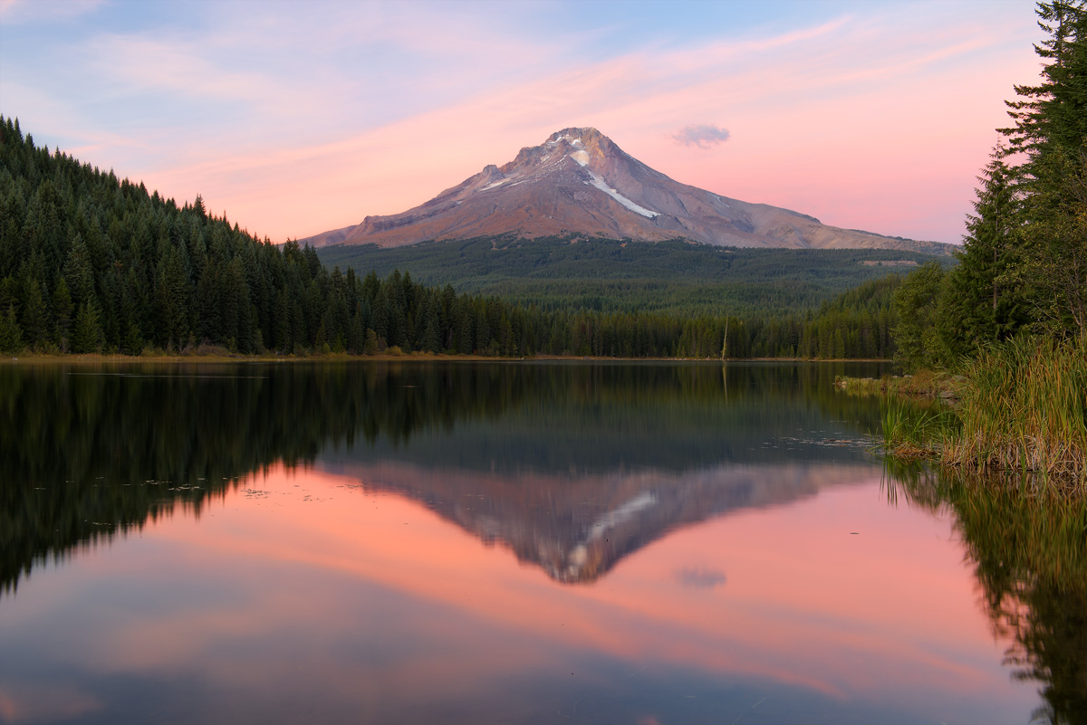Mt Hood from Trillium Lake, sunrise