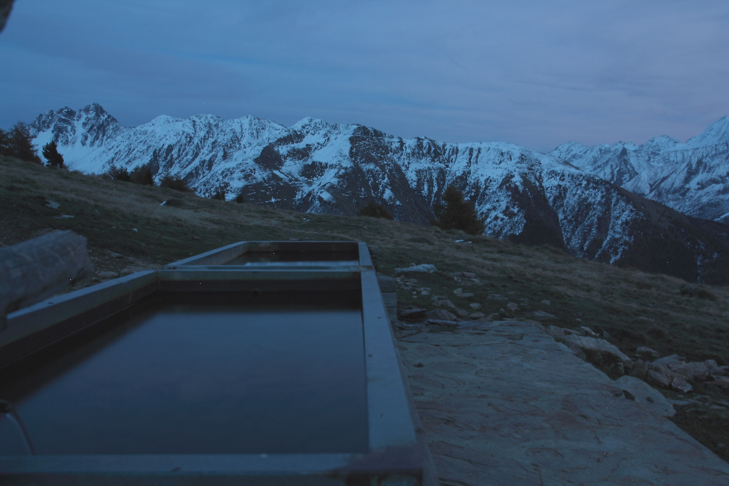 Fountain in the high mountains
