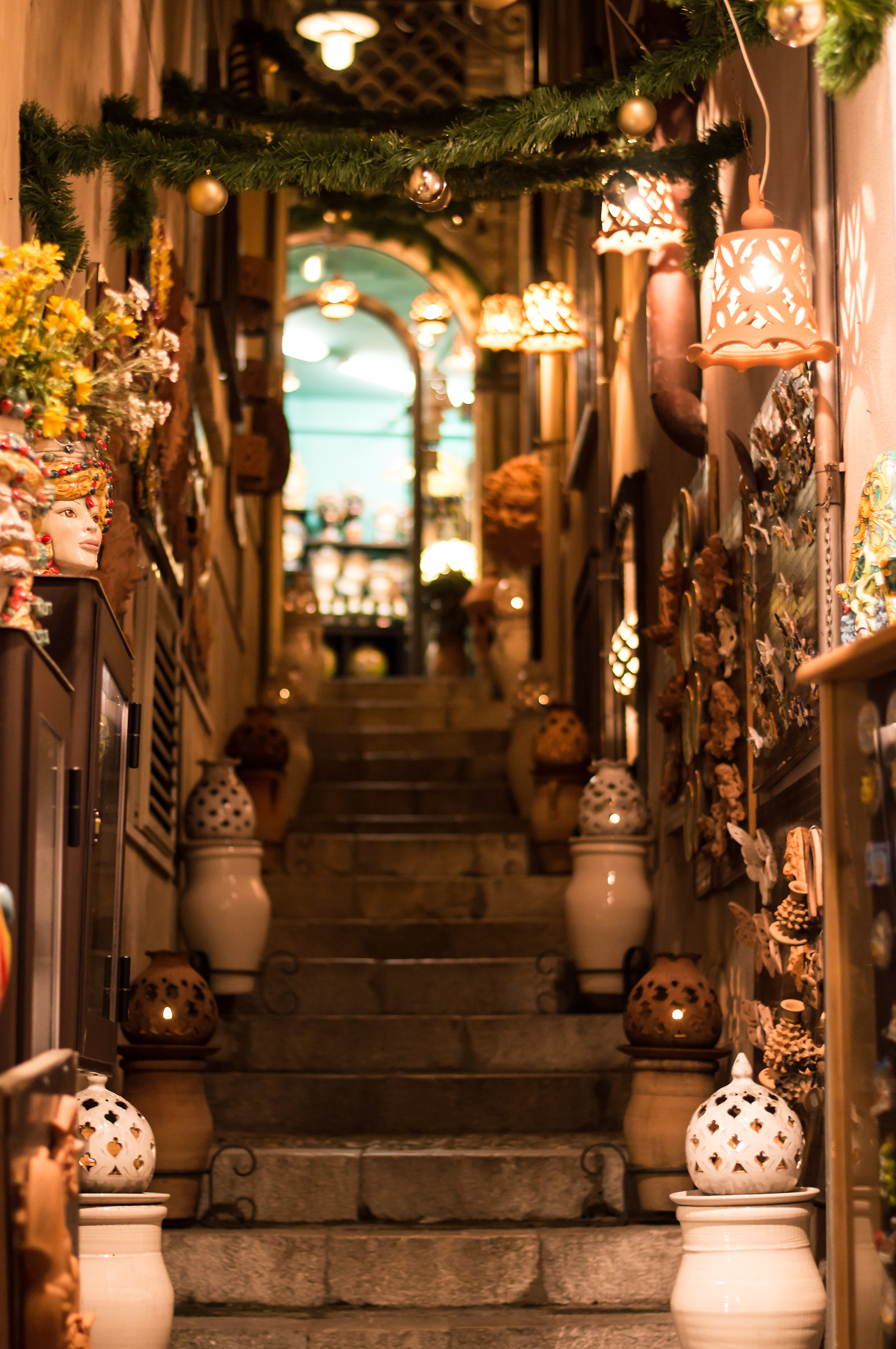 The streets of Taormina