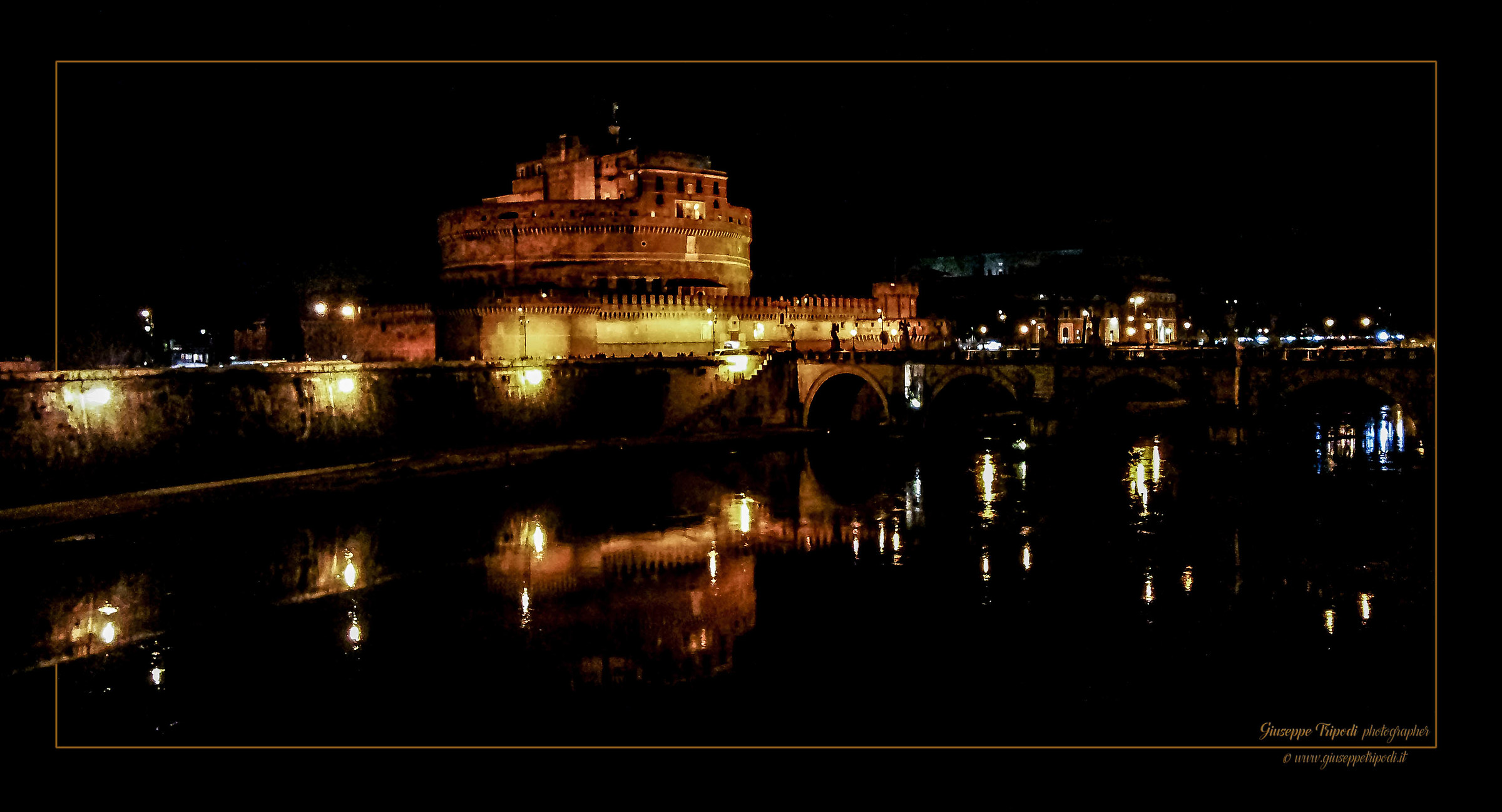 Reflections of Rome by night