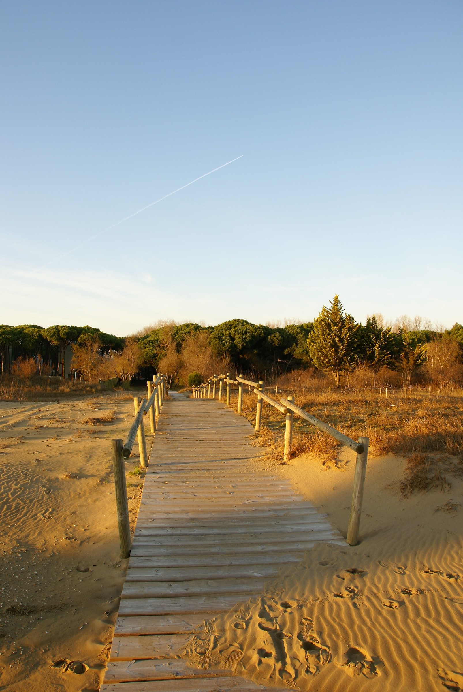 dalla spiaggia, al tramonto