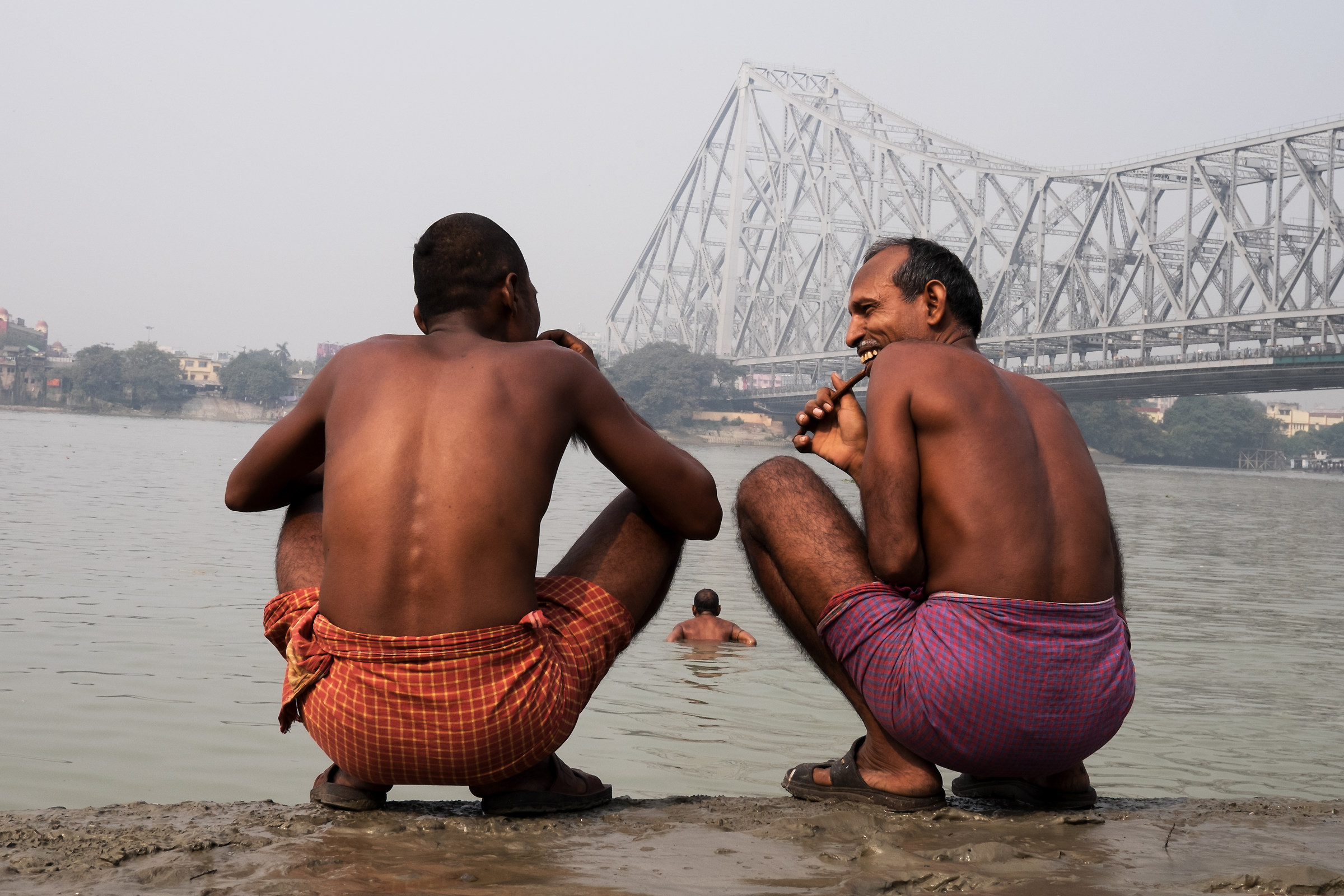 On the banks of the Hooghly River ..