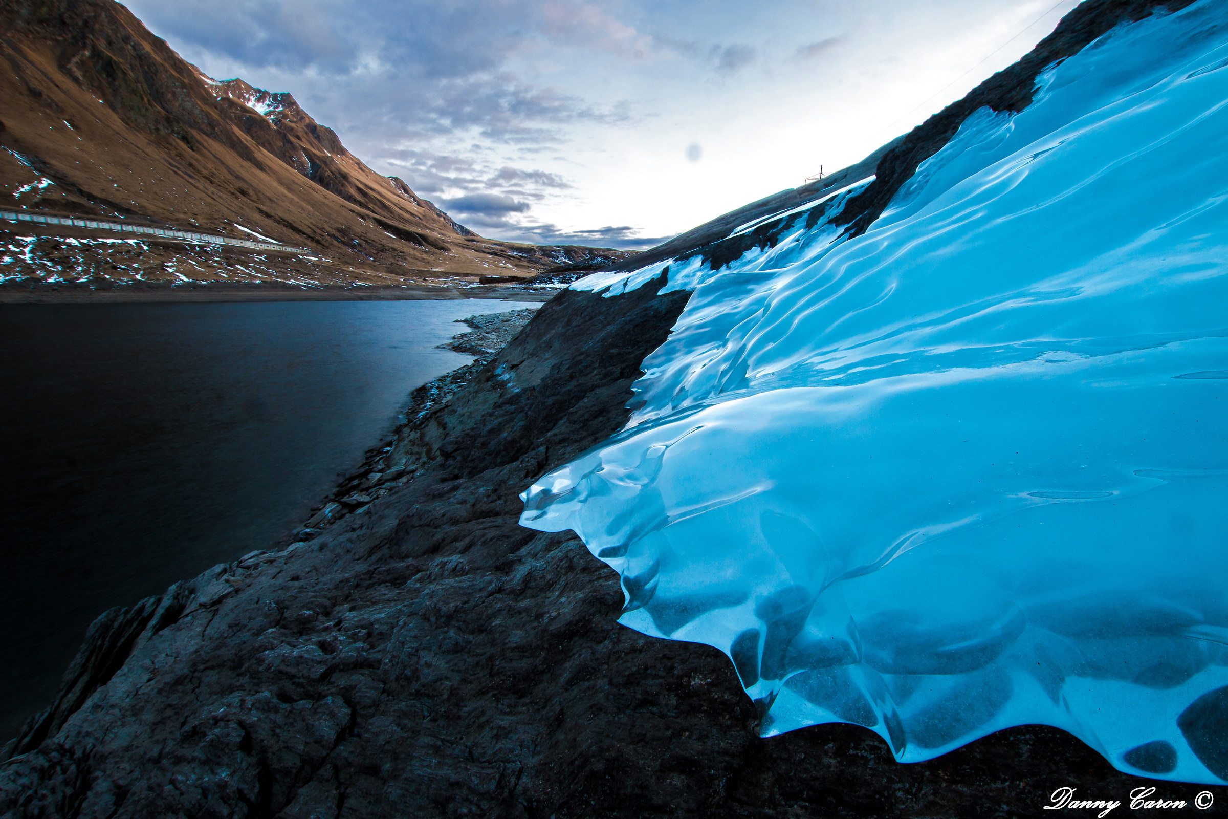 Artificial lake at the Lukmanier Pass