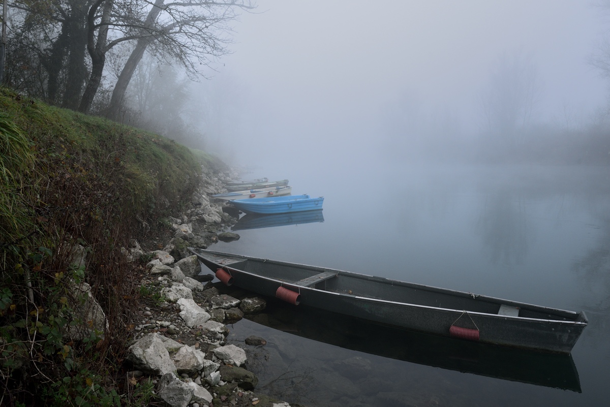 L'Adda avvolta nella nebbia