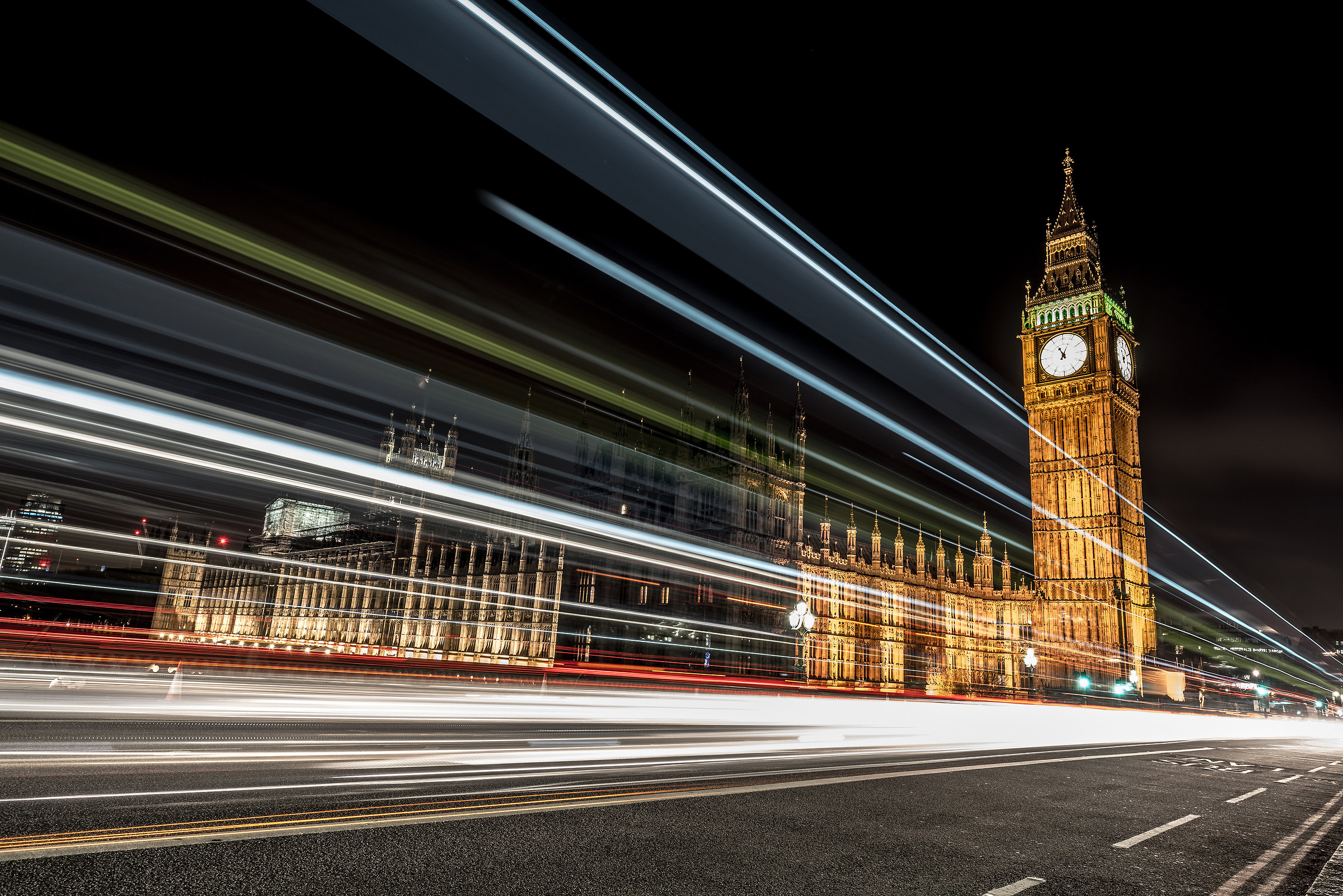 Big Ben in London by night