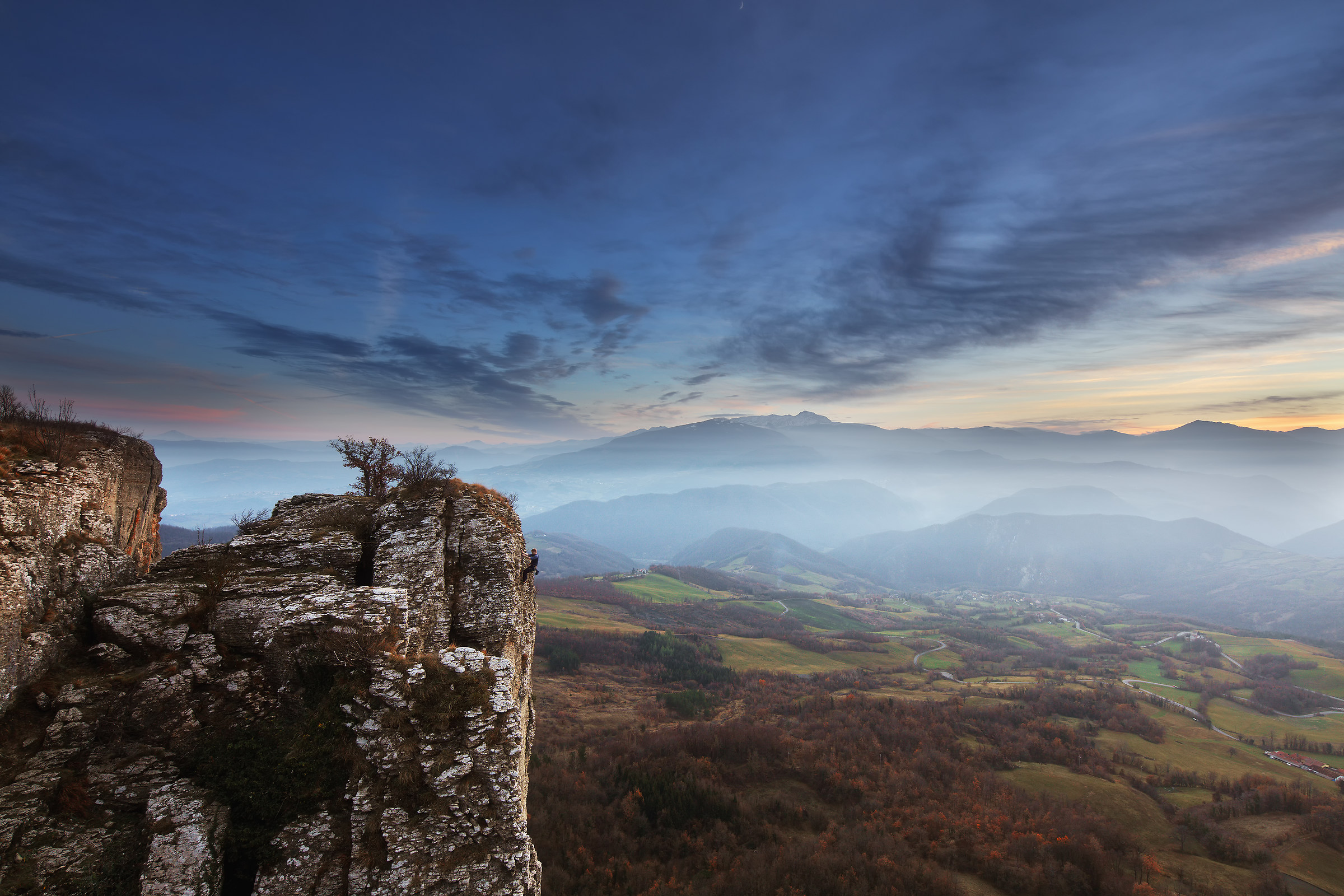Climber on Bismantova