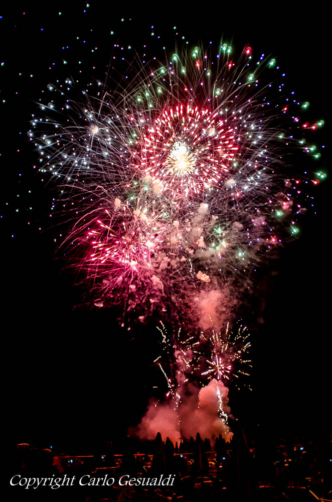 Fuochi d'artificio a Rivazzurra (Rn)