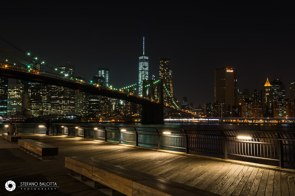 Brooklyn Bridge by Night - View from dumbo