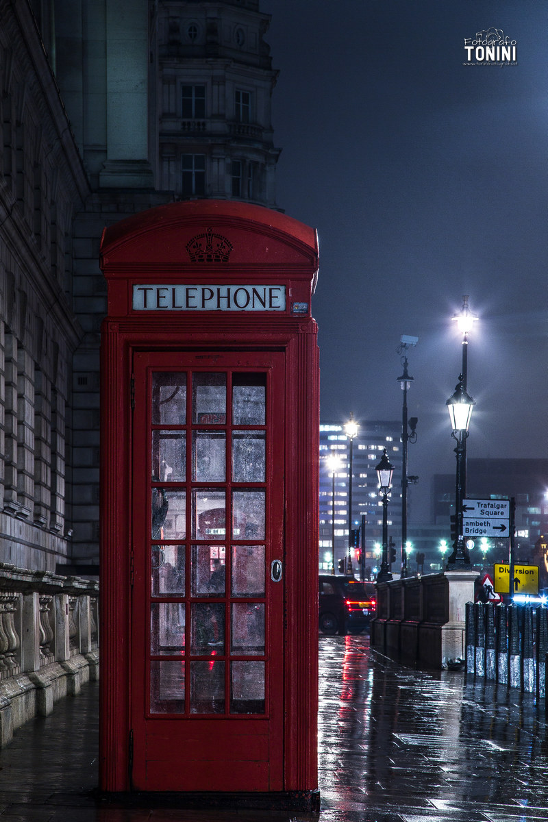 Classic English phone booth