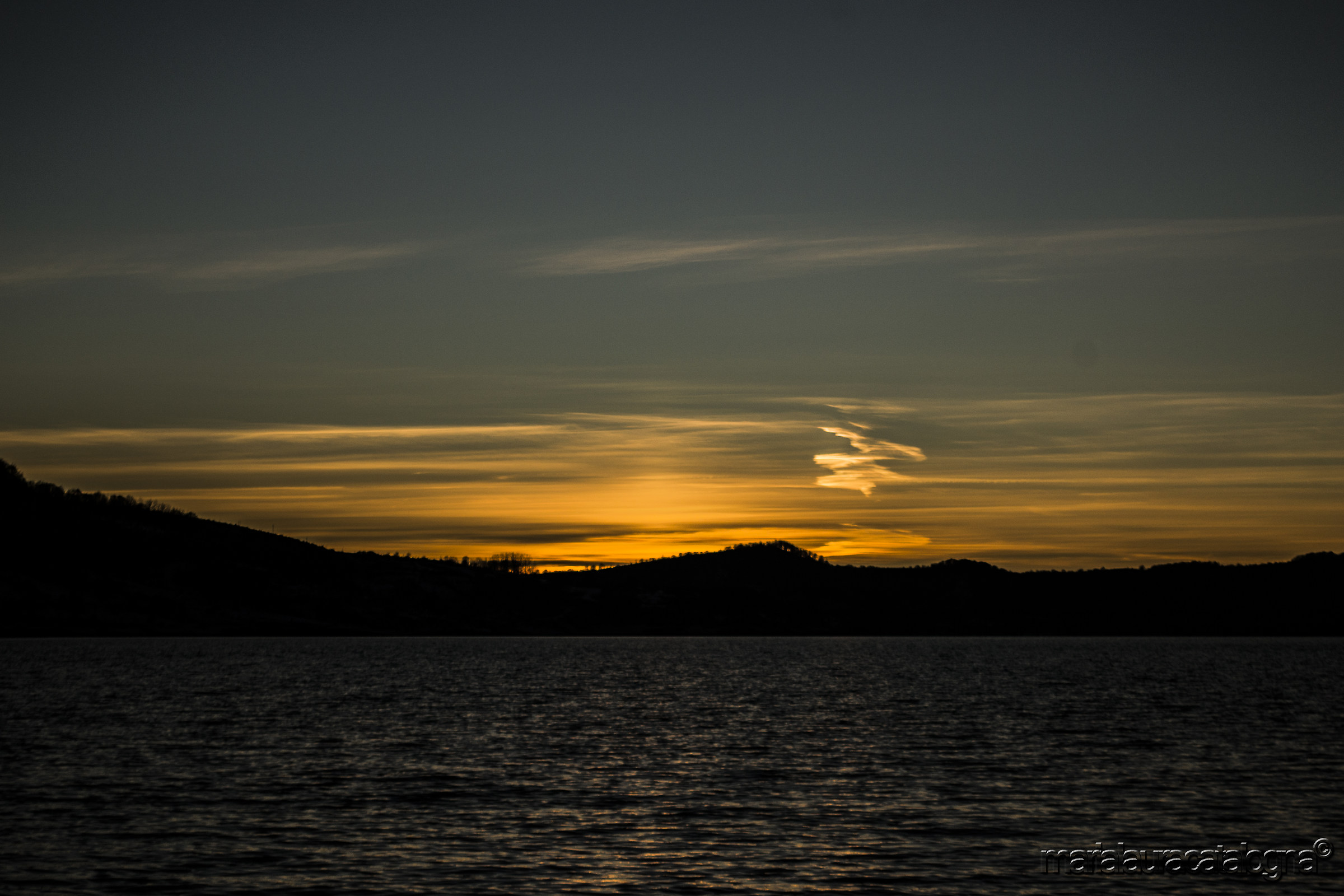 Sunset on Lake Campotosto