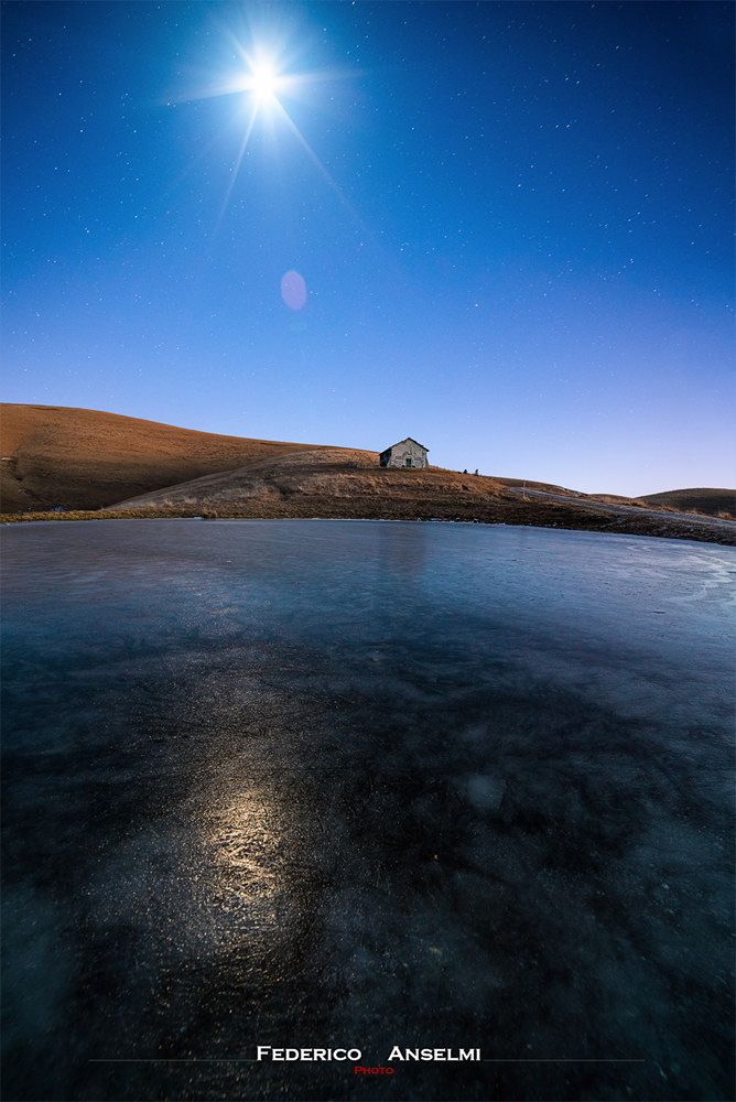 Lessinia in a full moon night