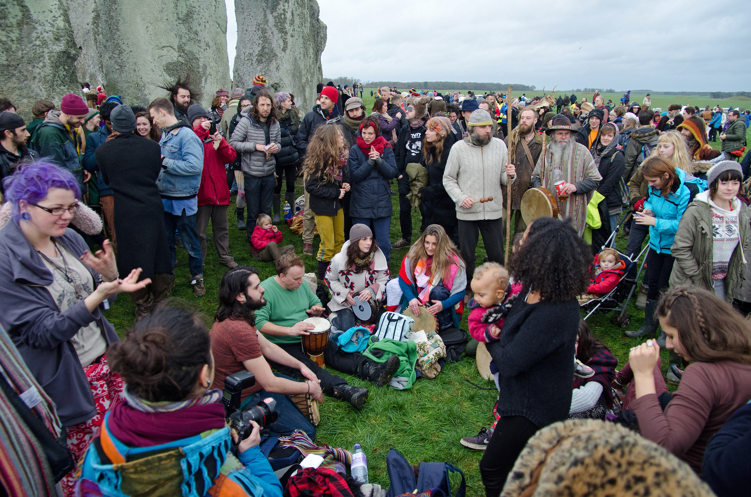 Stonehenge Winter Solstice 2015 - Making Music!