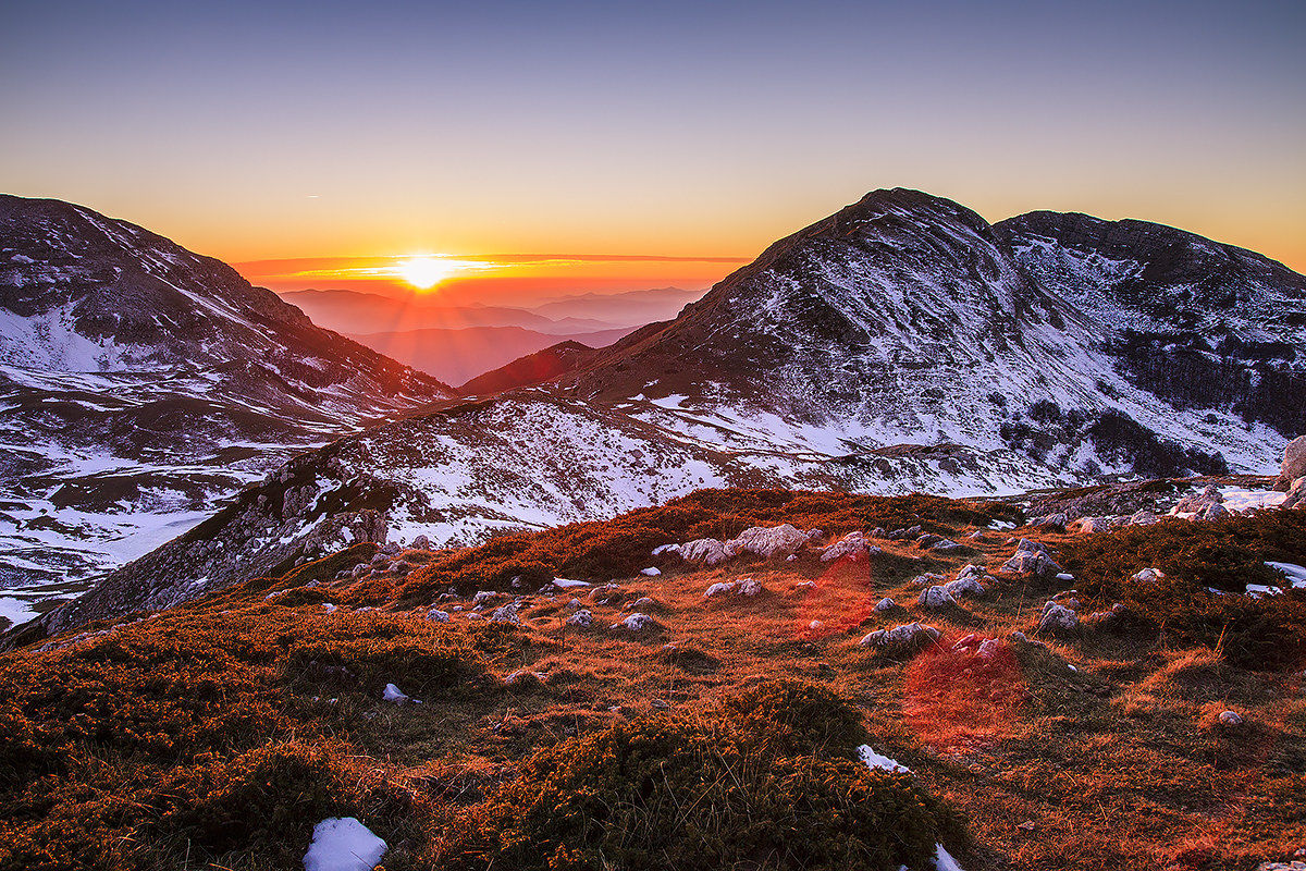 Tramonto sul Monte Morrone - Montagne della Duchessa
