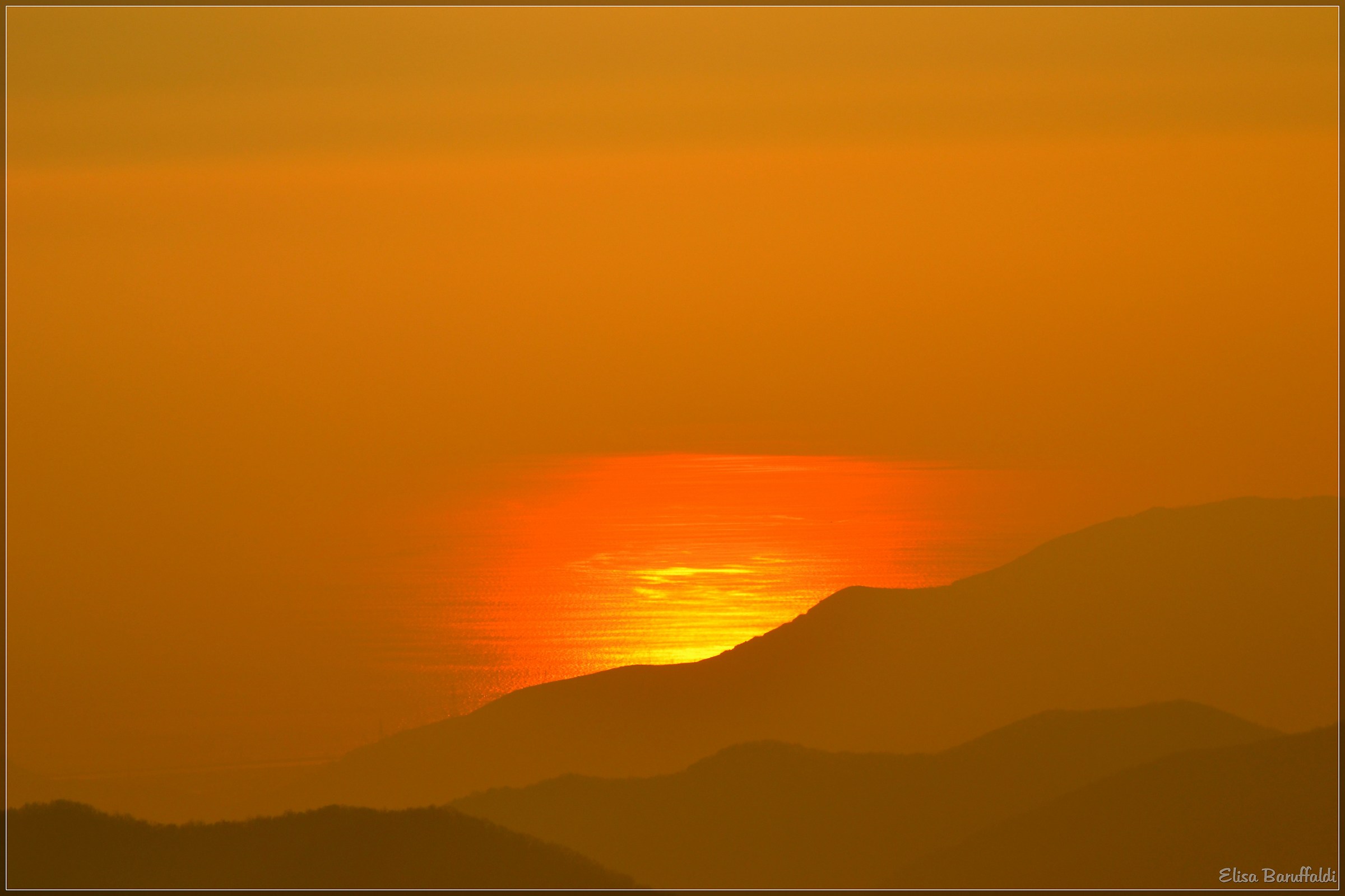 The sea from the mountains