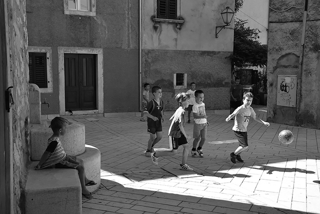 we were playing in the street