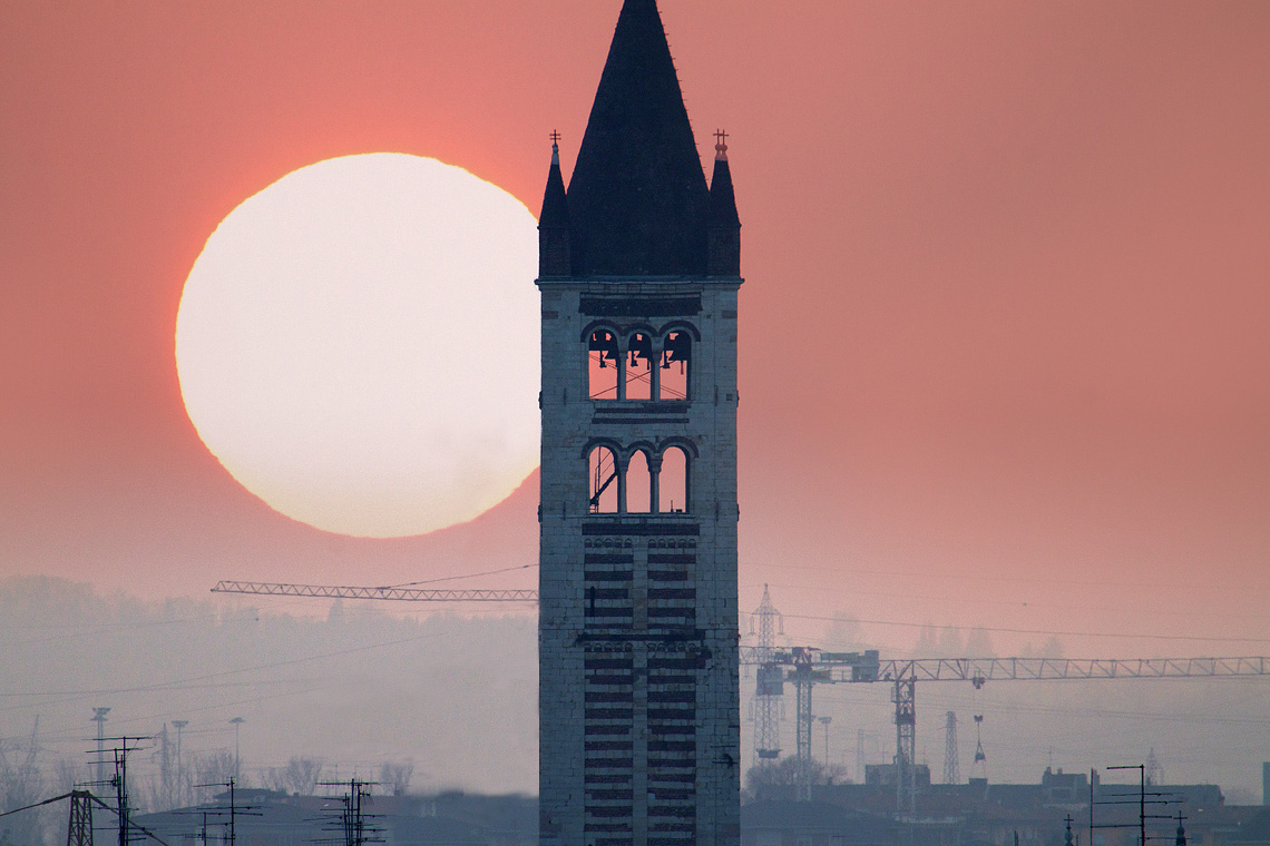 Verona steeple of St. Zeno