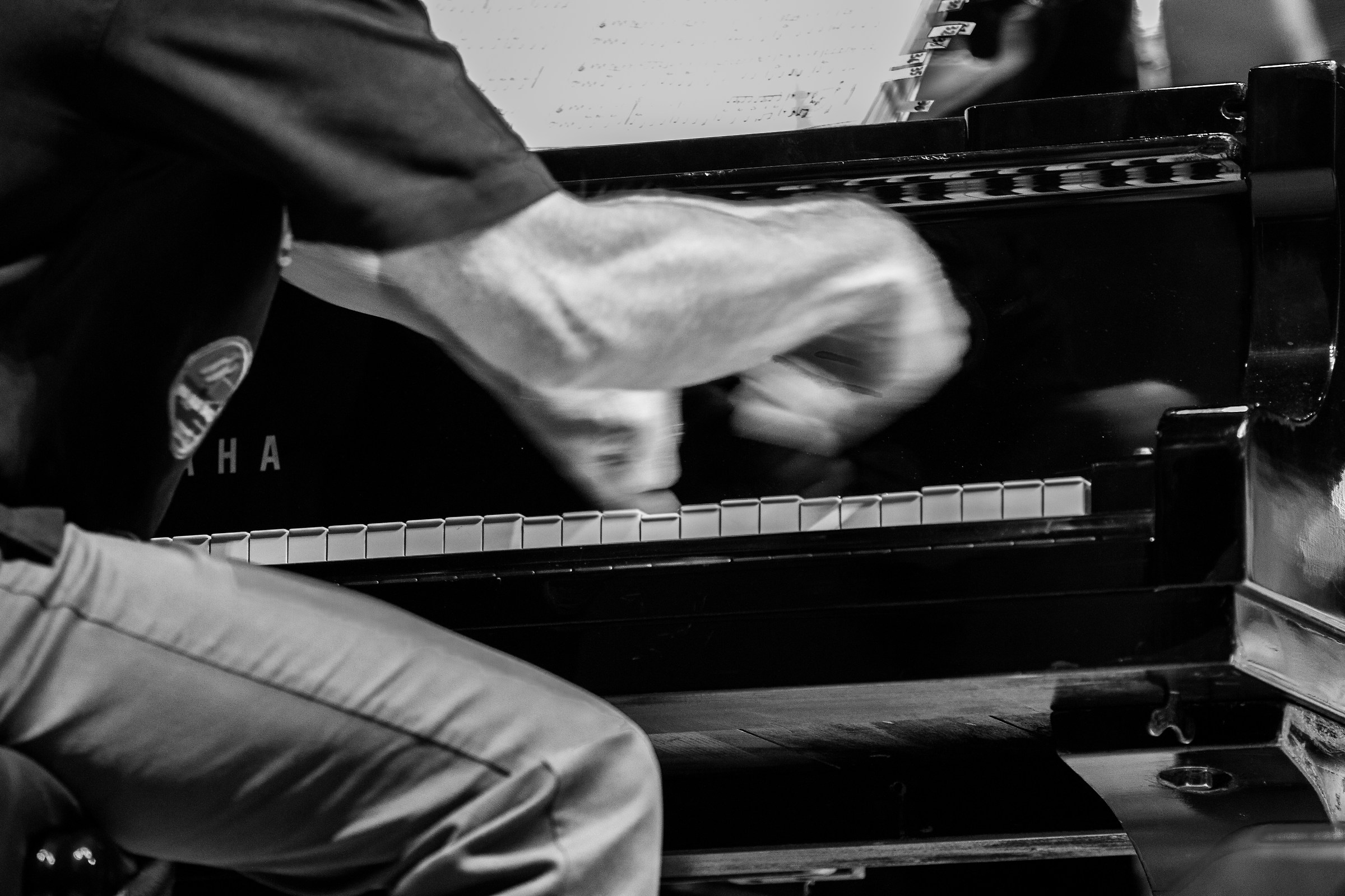 Playing the piano .. "fast"