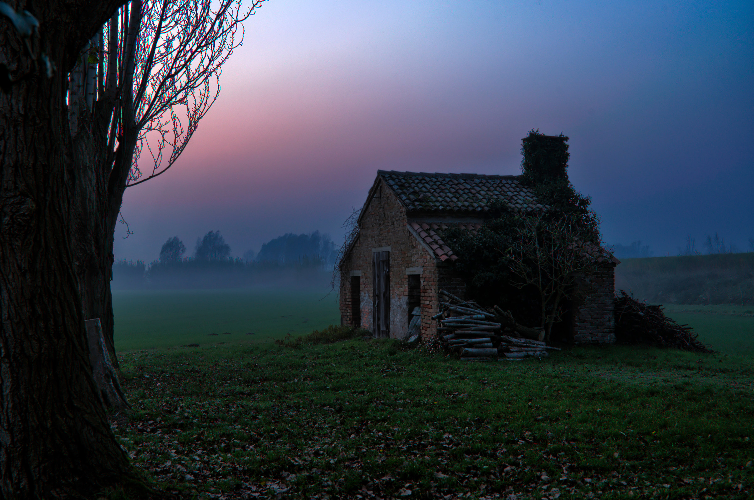 paesaggio rurale al calar della sera.....