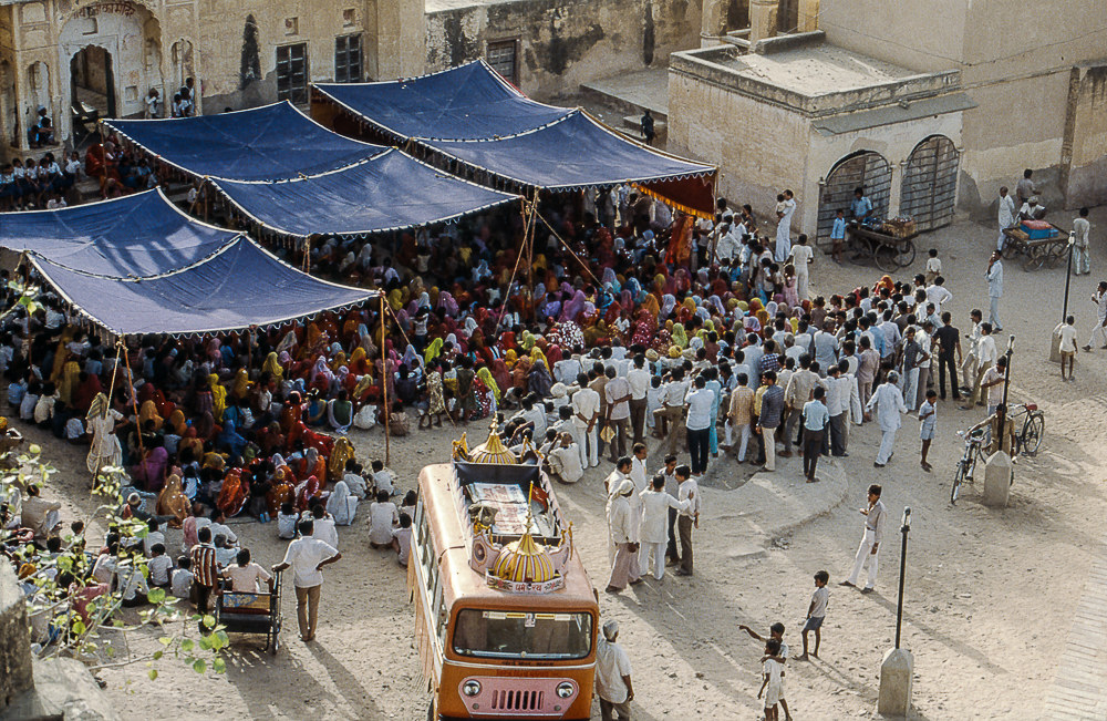 India 1987 - Mandawa comizio elettorale