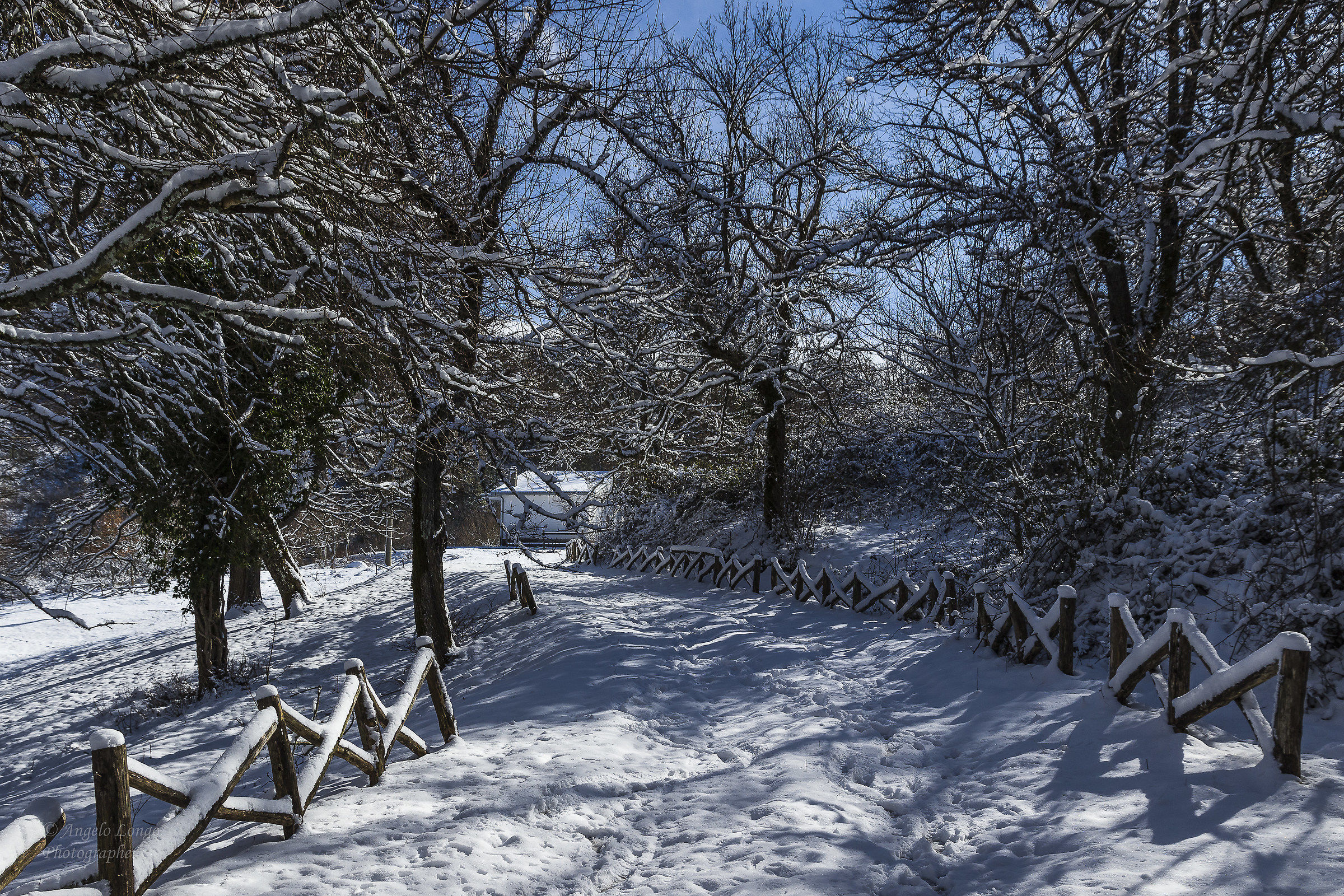 Apennine mountains with snow.