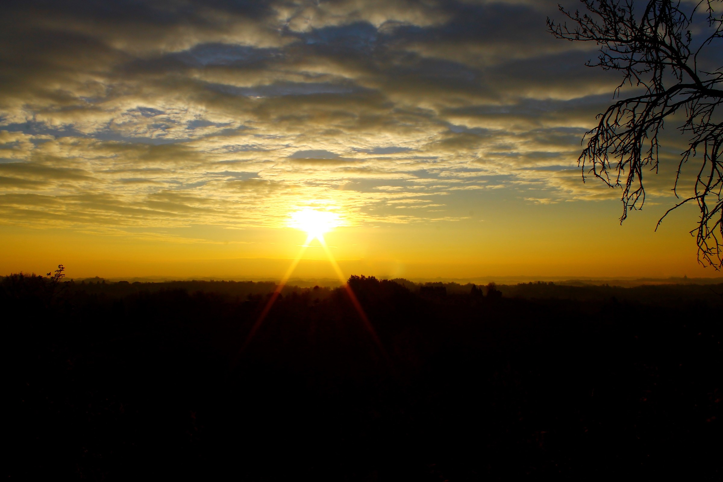 sunrise in the clouds