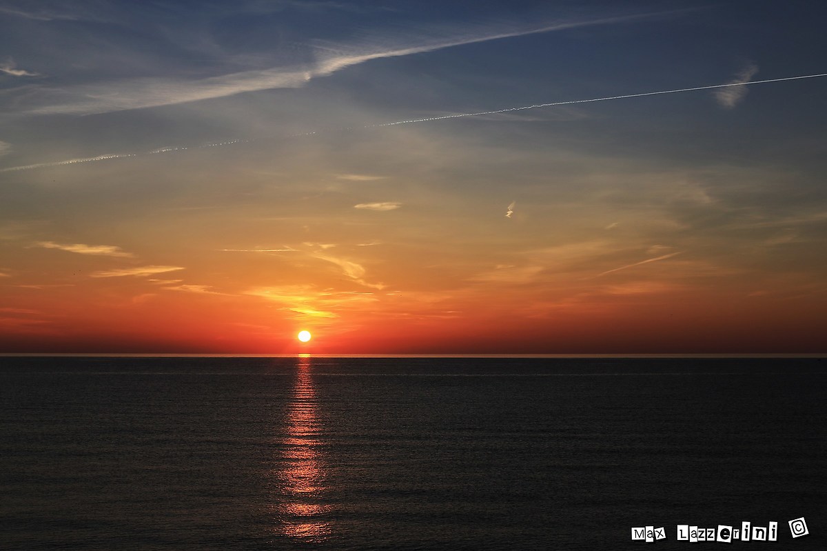 Tramonto invernale a Levanto