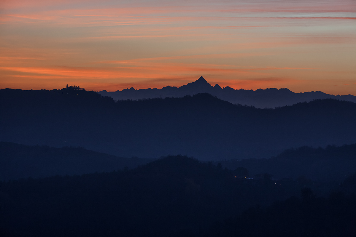 Tramonto autunnale sul Monviso