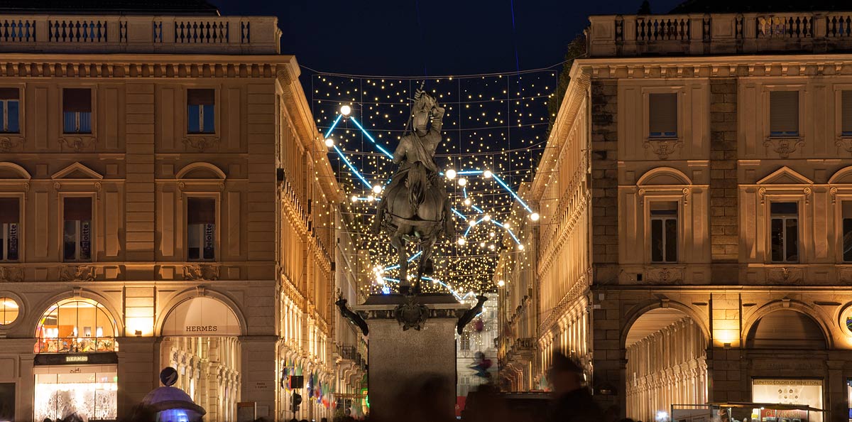 Luci d'artista nel centro di Torino