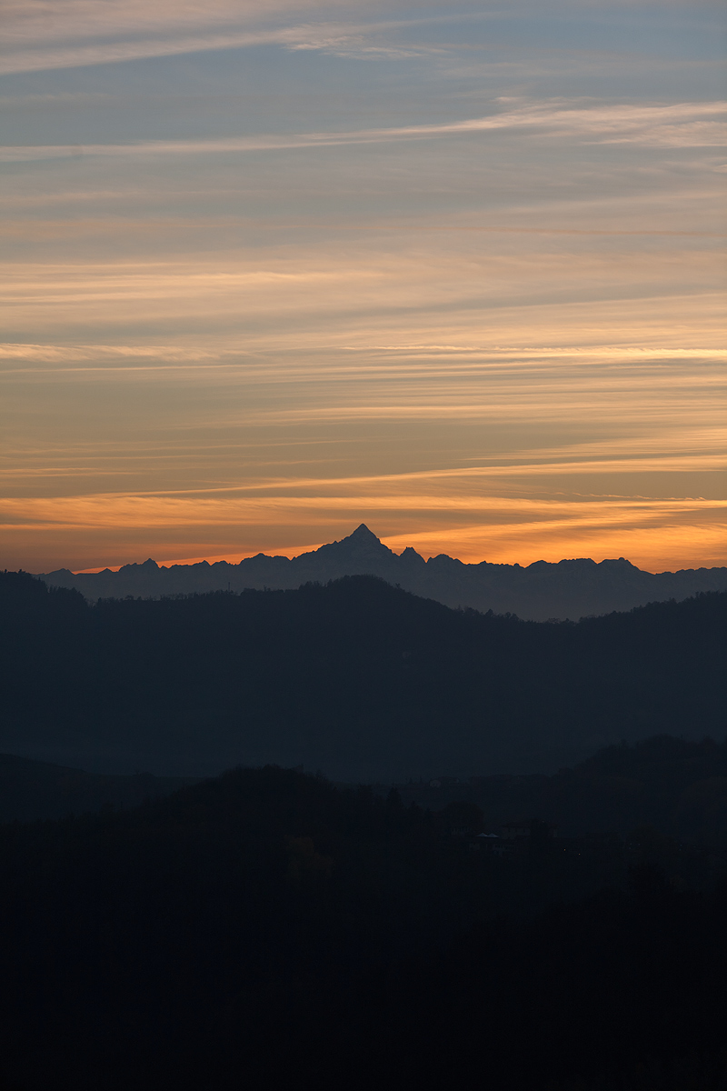 Tramonto autunnale sul Monviso