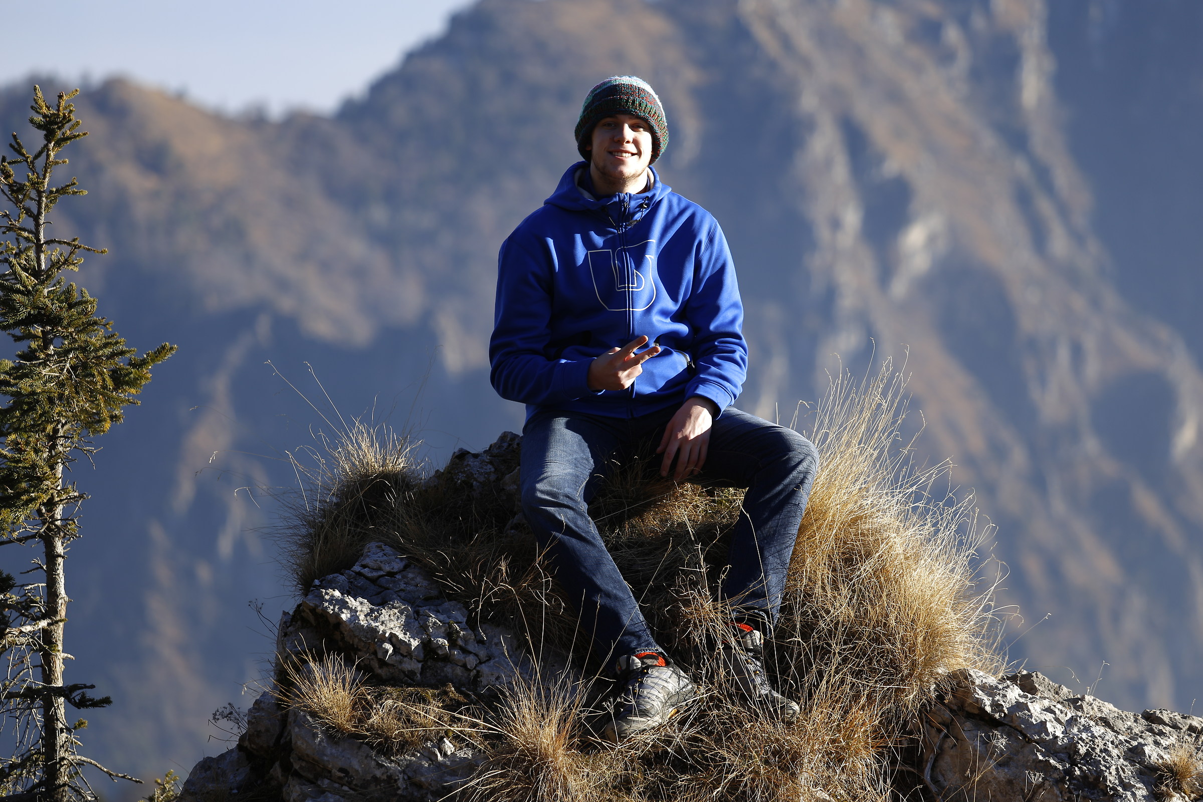 on the highest peaks