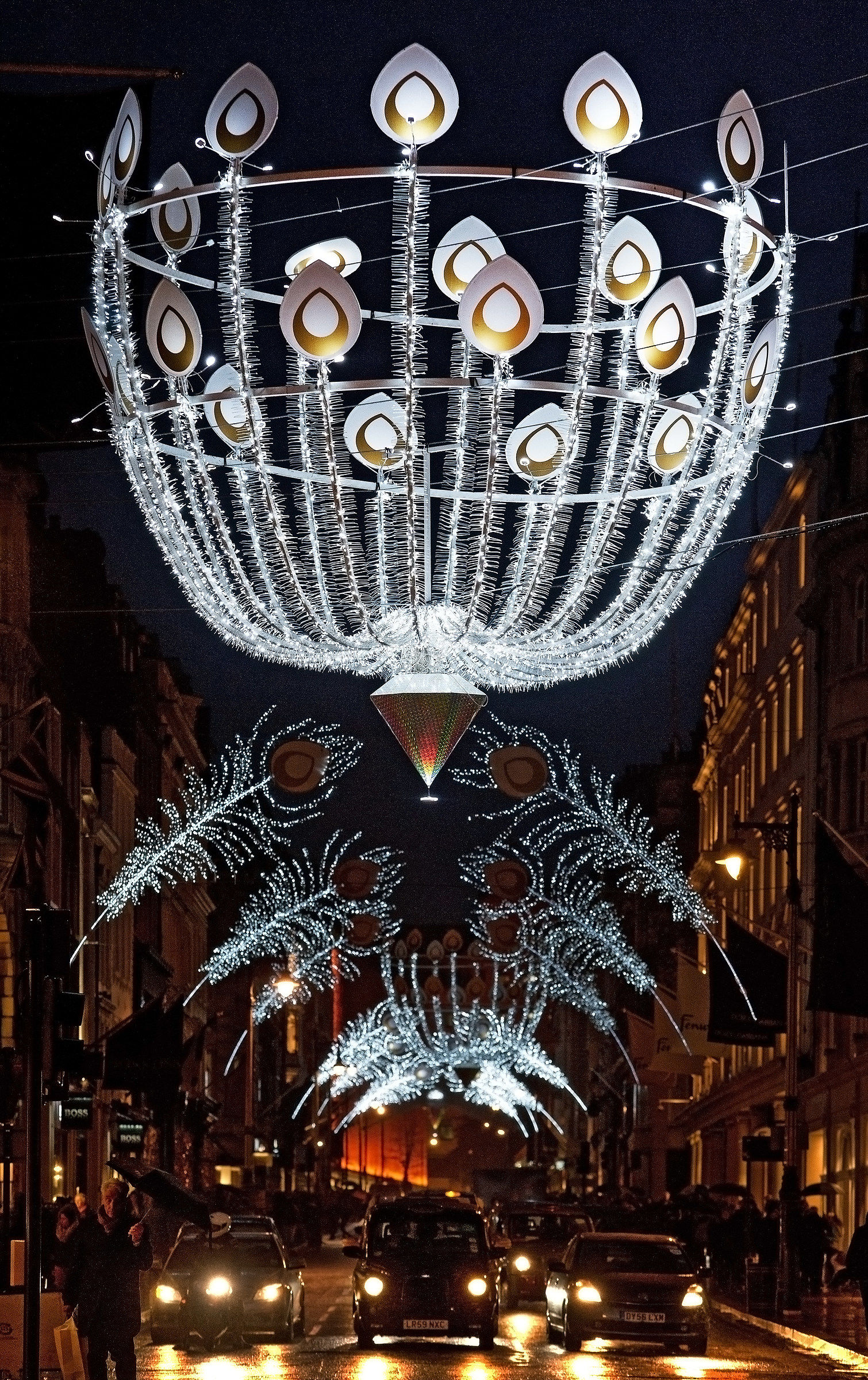 Regent Street's Christmas Peacock Feathers