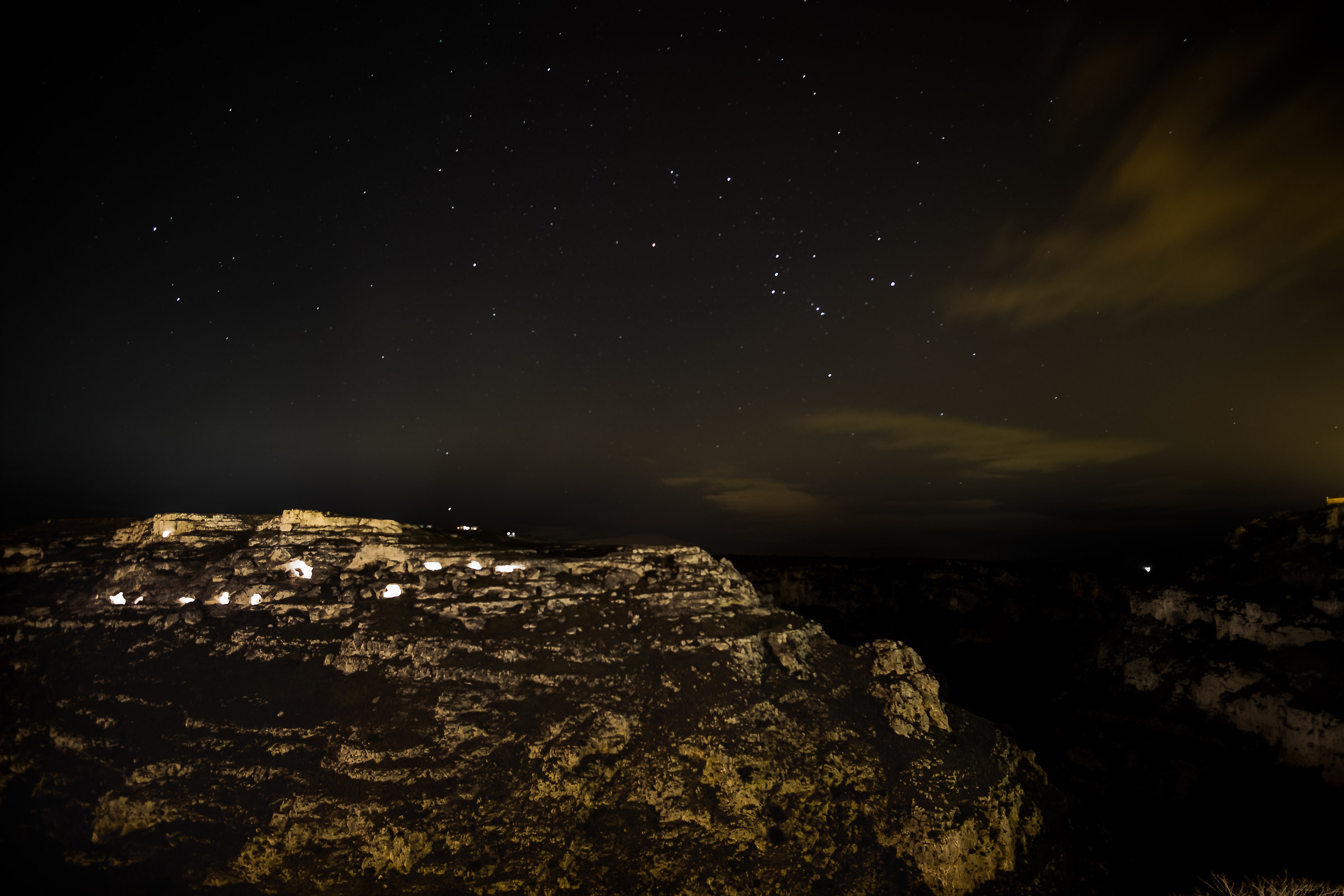 Night on the stones of Matera