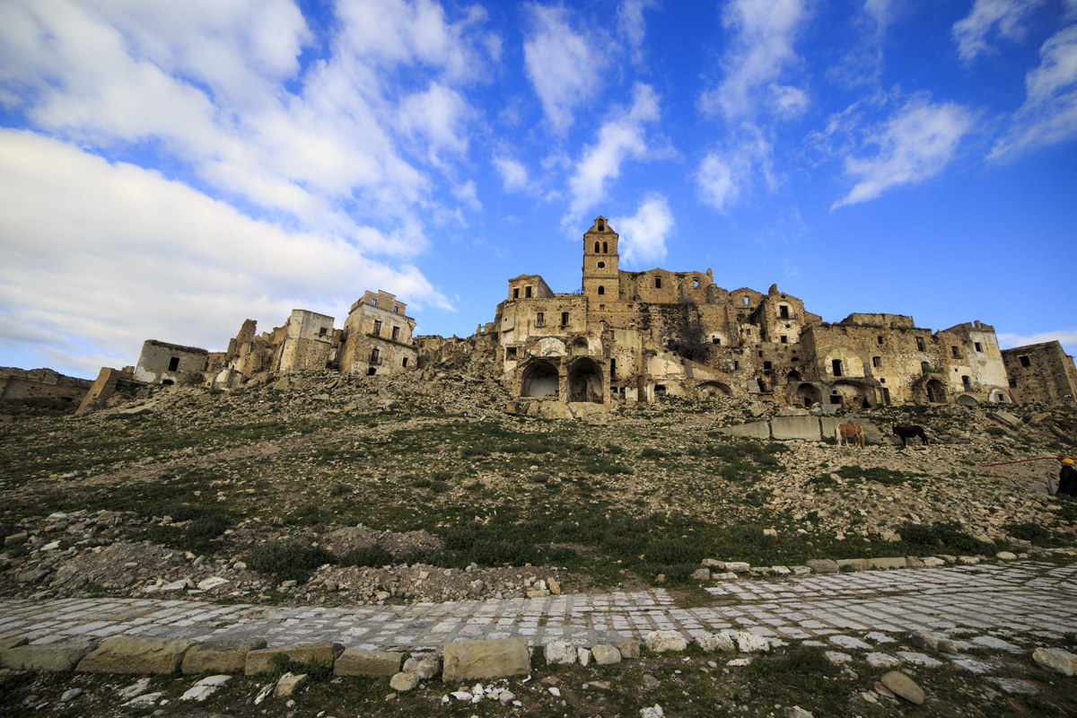 The ruins of Cracow, ghost town in Basilicata