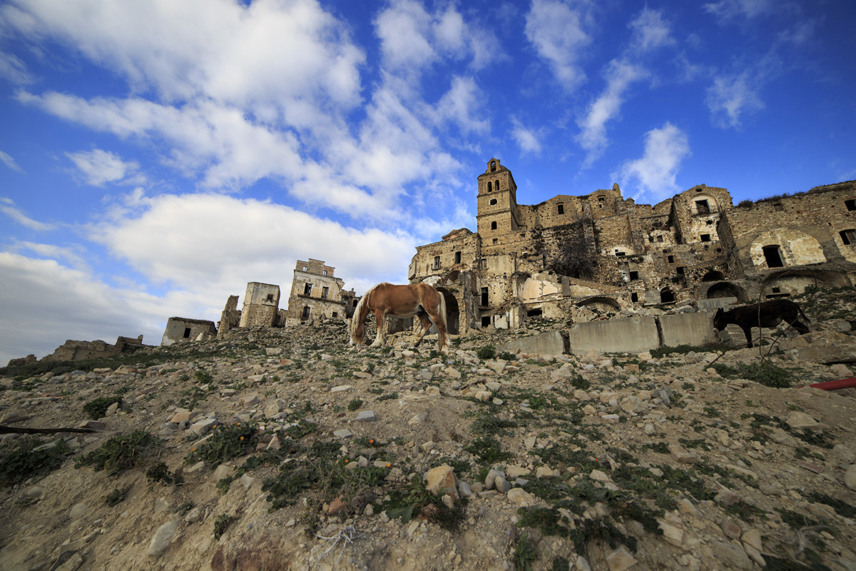 Craco, ghost town in Basilicata