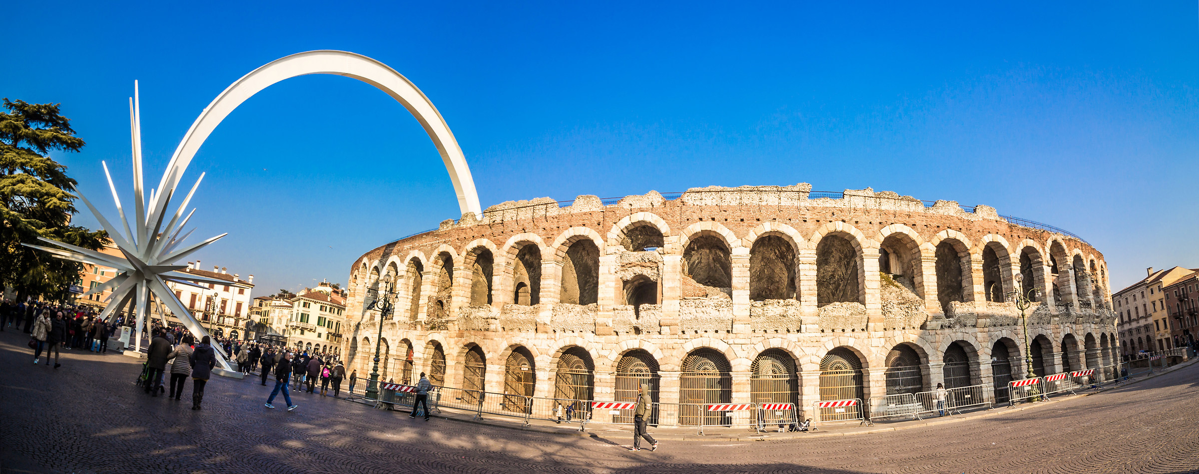 The Arena of Verona with the Christmas Star