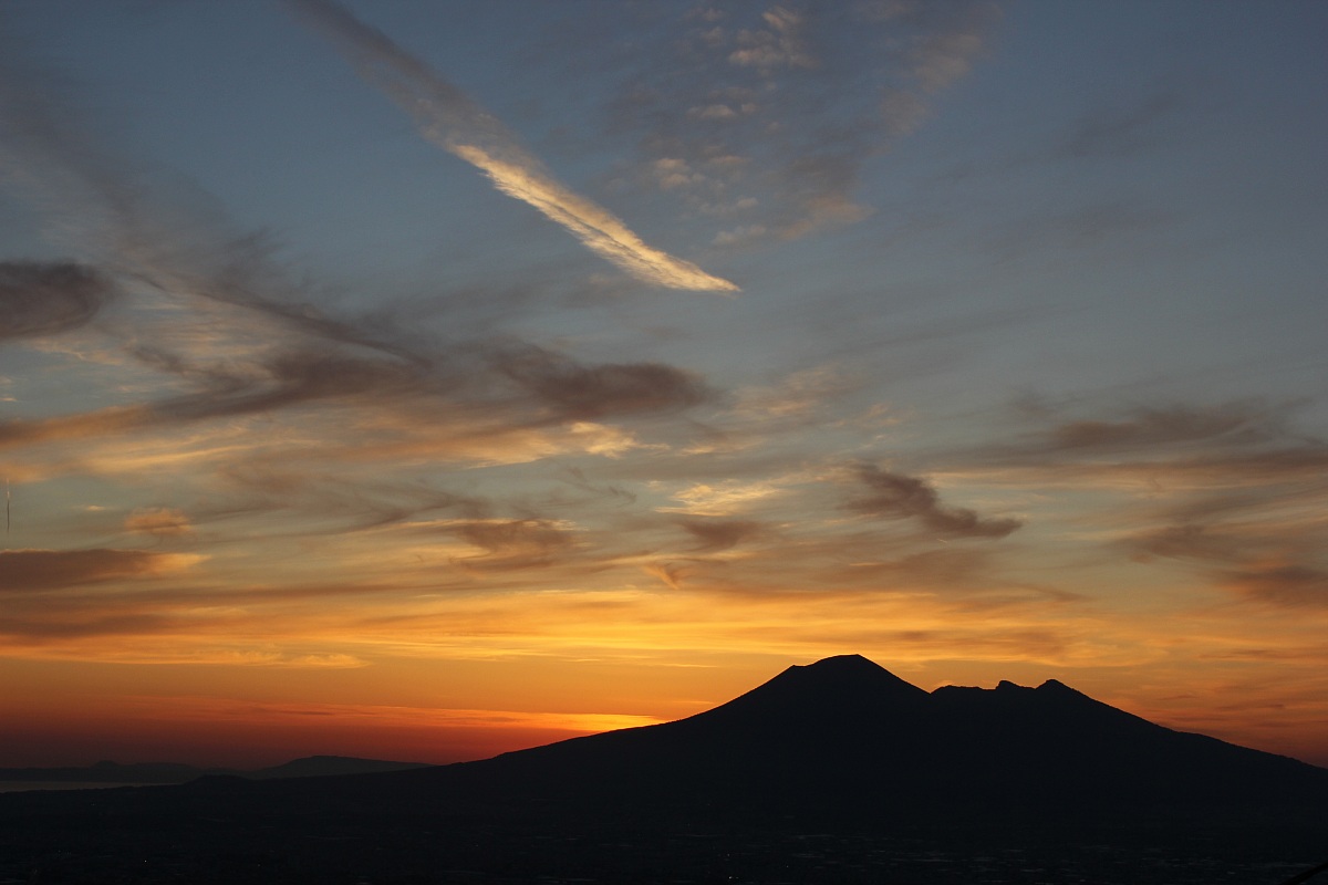 Vesuvius at sunset ...