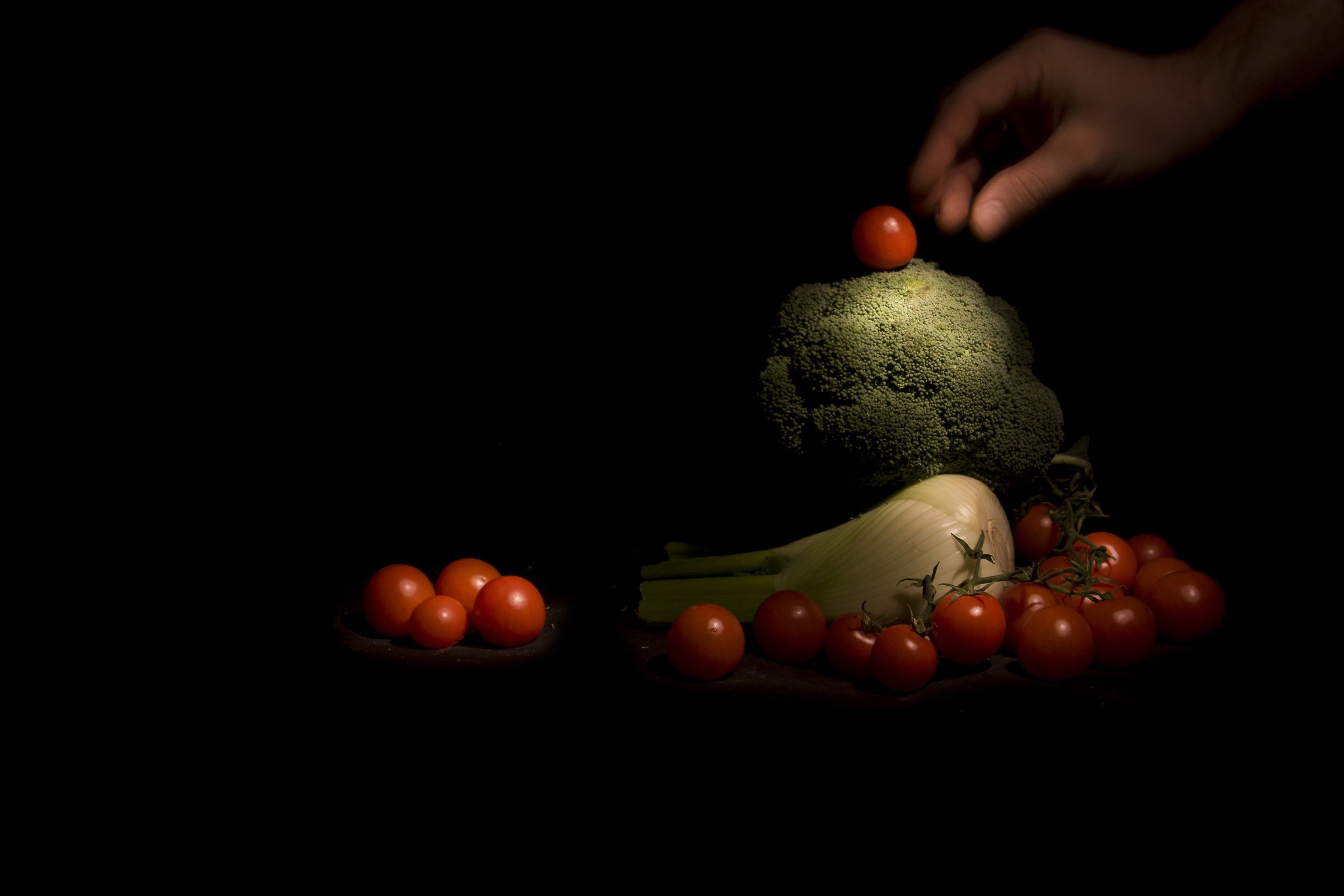 evidence of light painting-vegetables