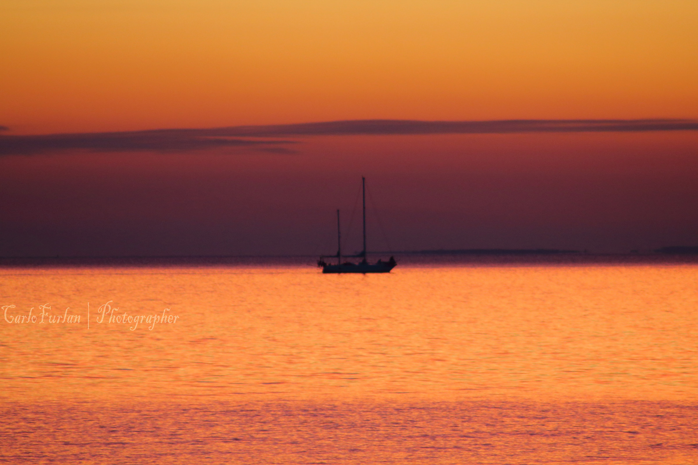 A Boat At Sunset ..