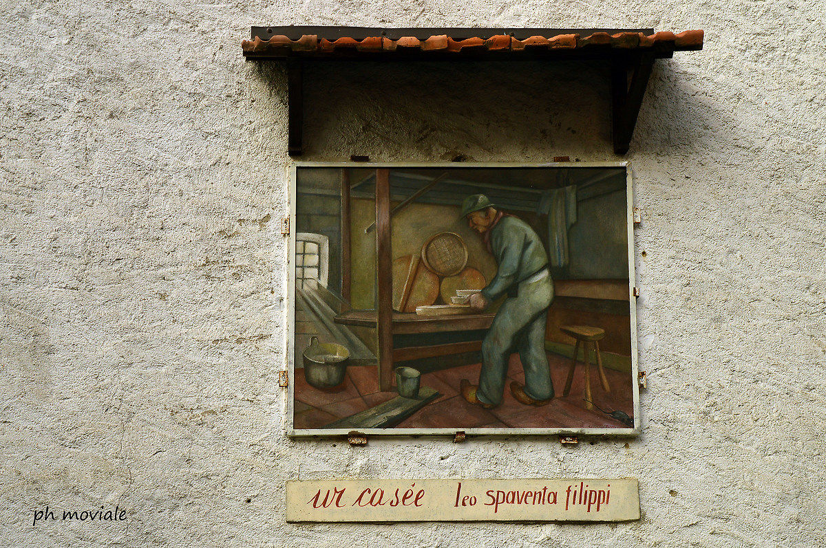 Boarzzo and paintings on the walls