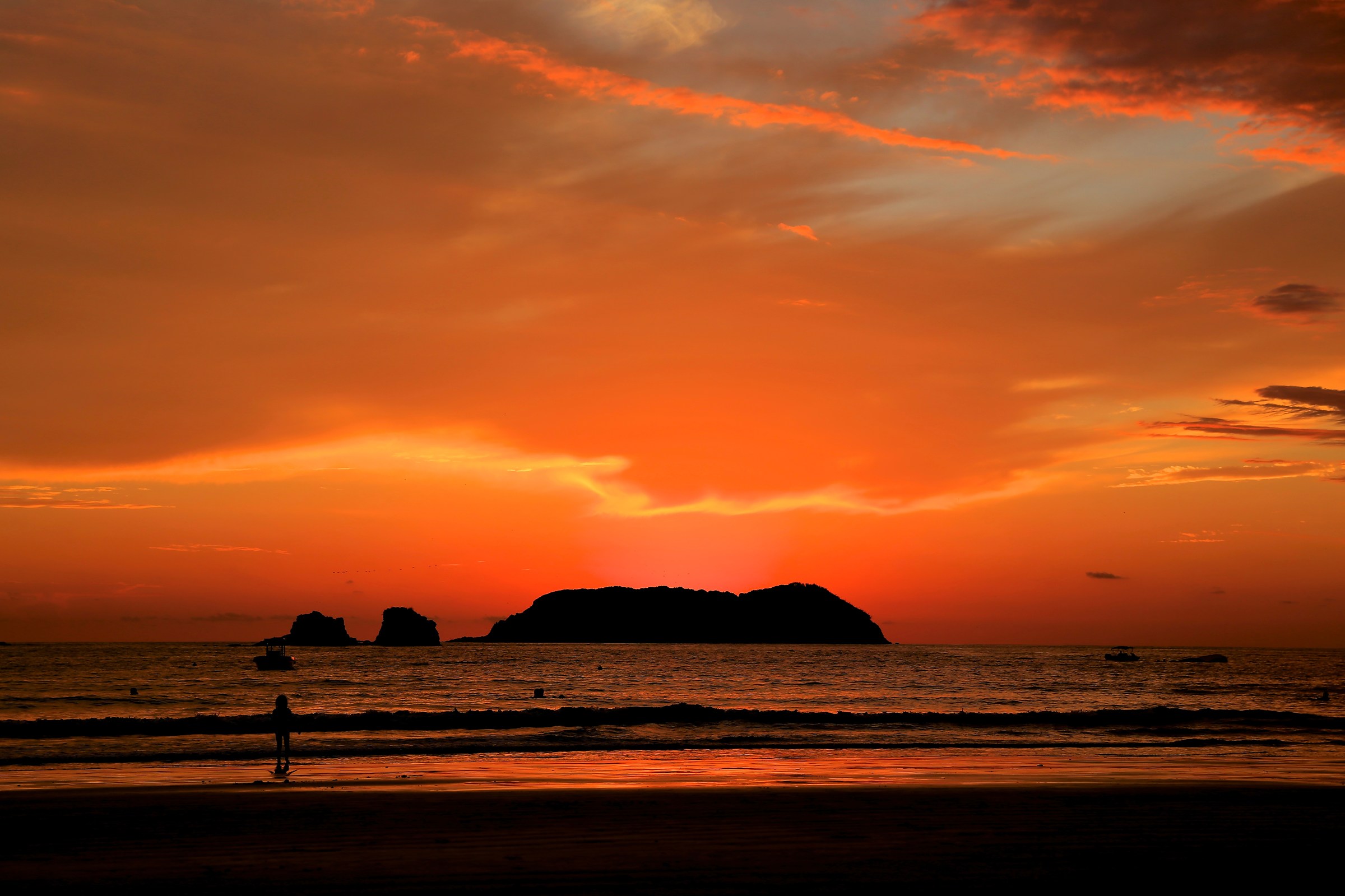 sunset in the Pacific ocean
