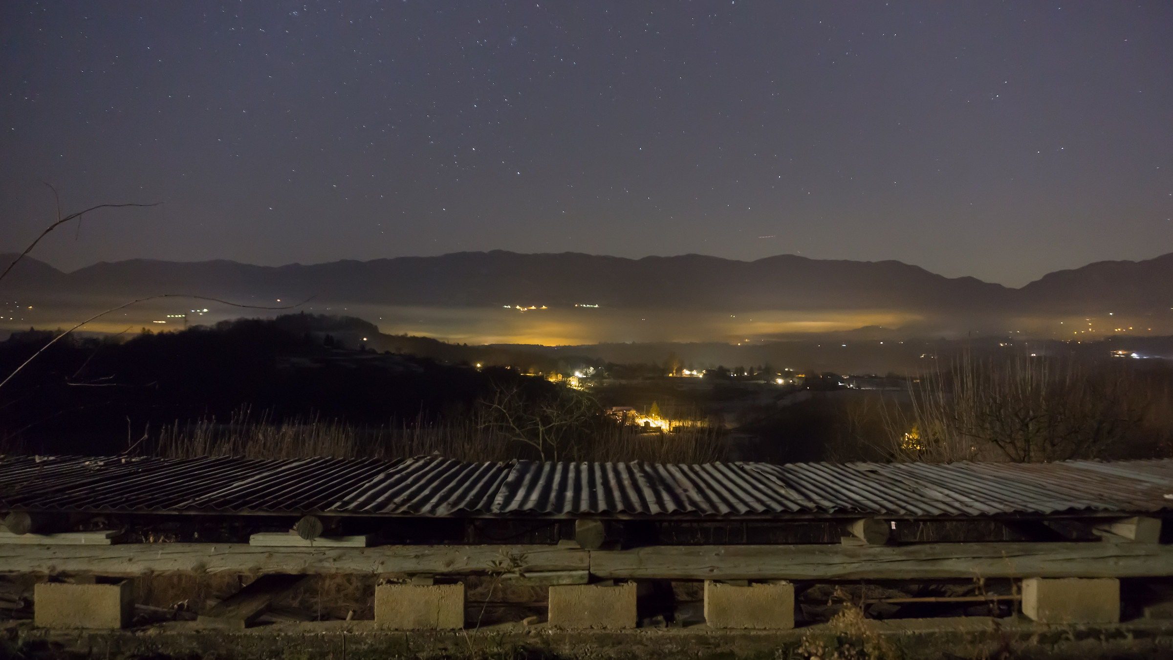 And fog lights in the valley