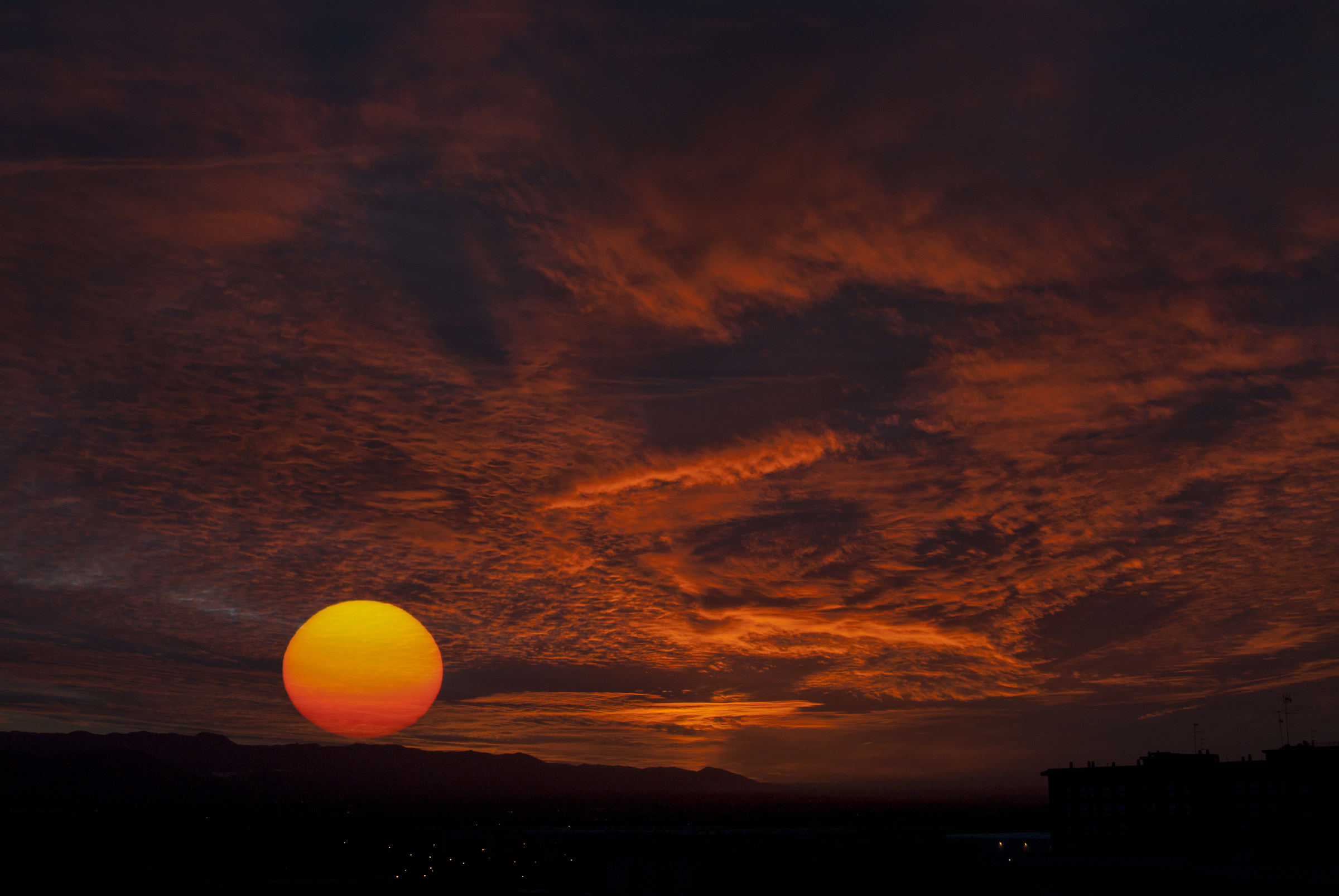 Sunrise and sunset together