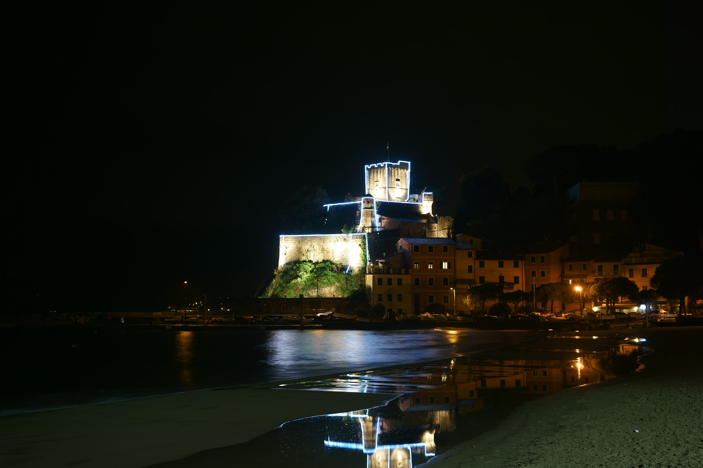 a warning under the castle