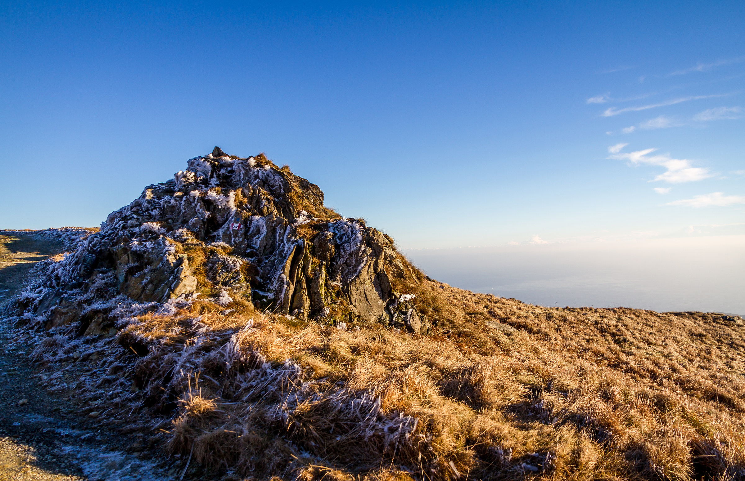 The sea on one side, and the other ...