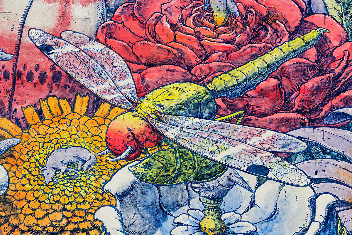 Murales: El Devenir - Artista: Liquen - Dettaglio