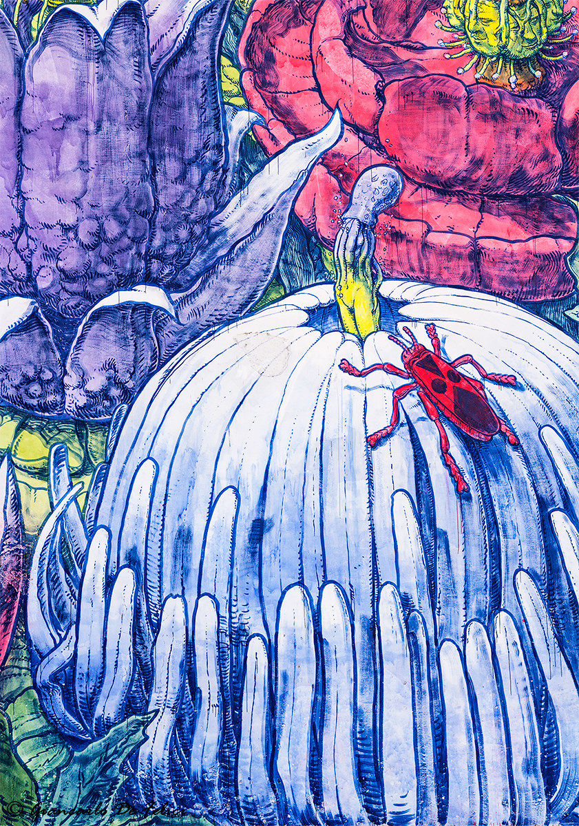 Murals: El Devenir - Artist: Liquen - Detail